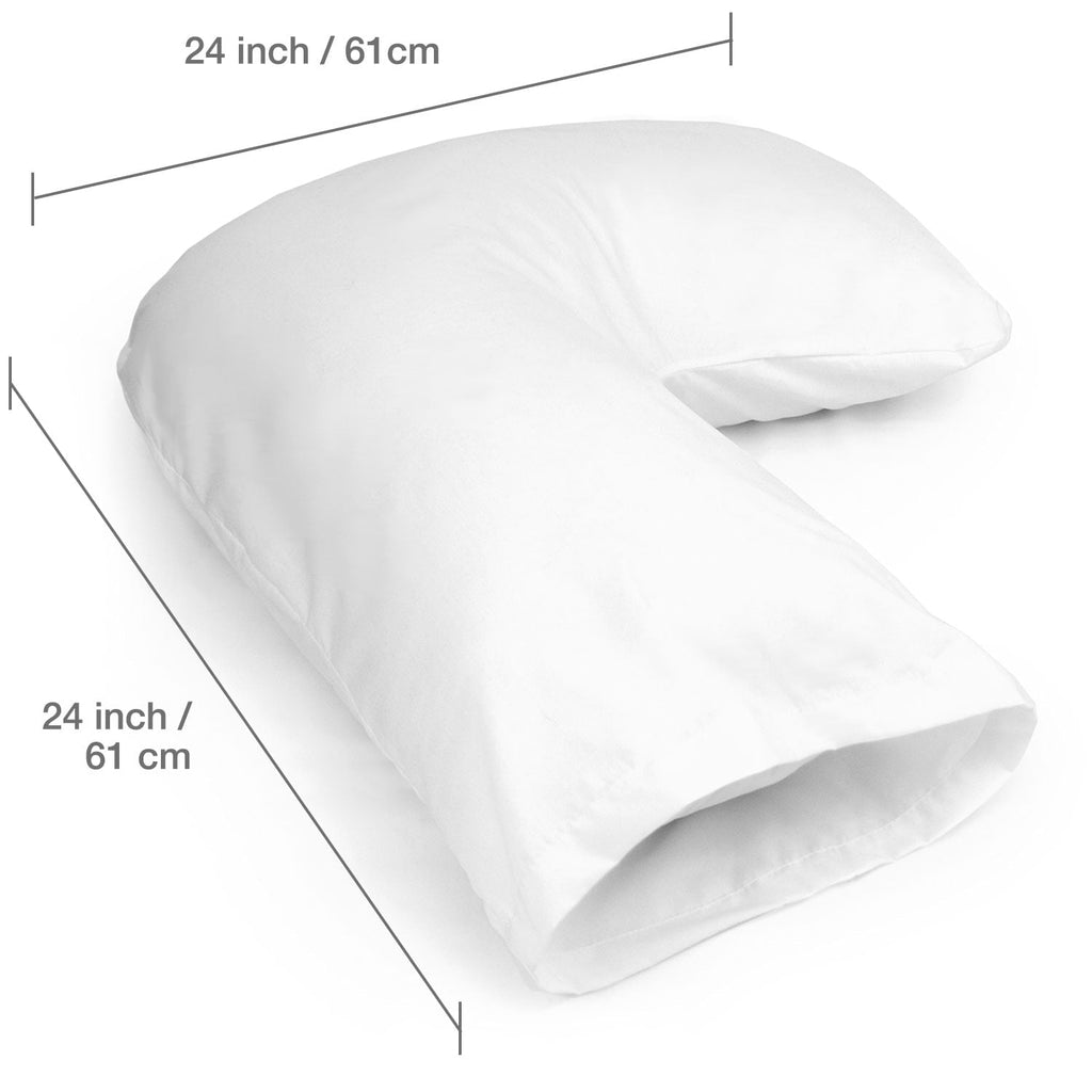 Fluffy Shredded Hugg-A-Pillow 17" x 22" Bed Pillow White 554-7915-1900 - Ergonomic Memory Foam Pillow for Neck Pain Support Detail