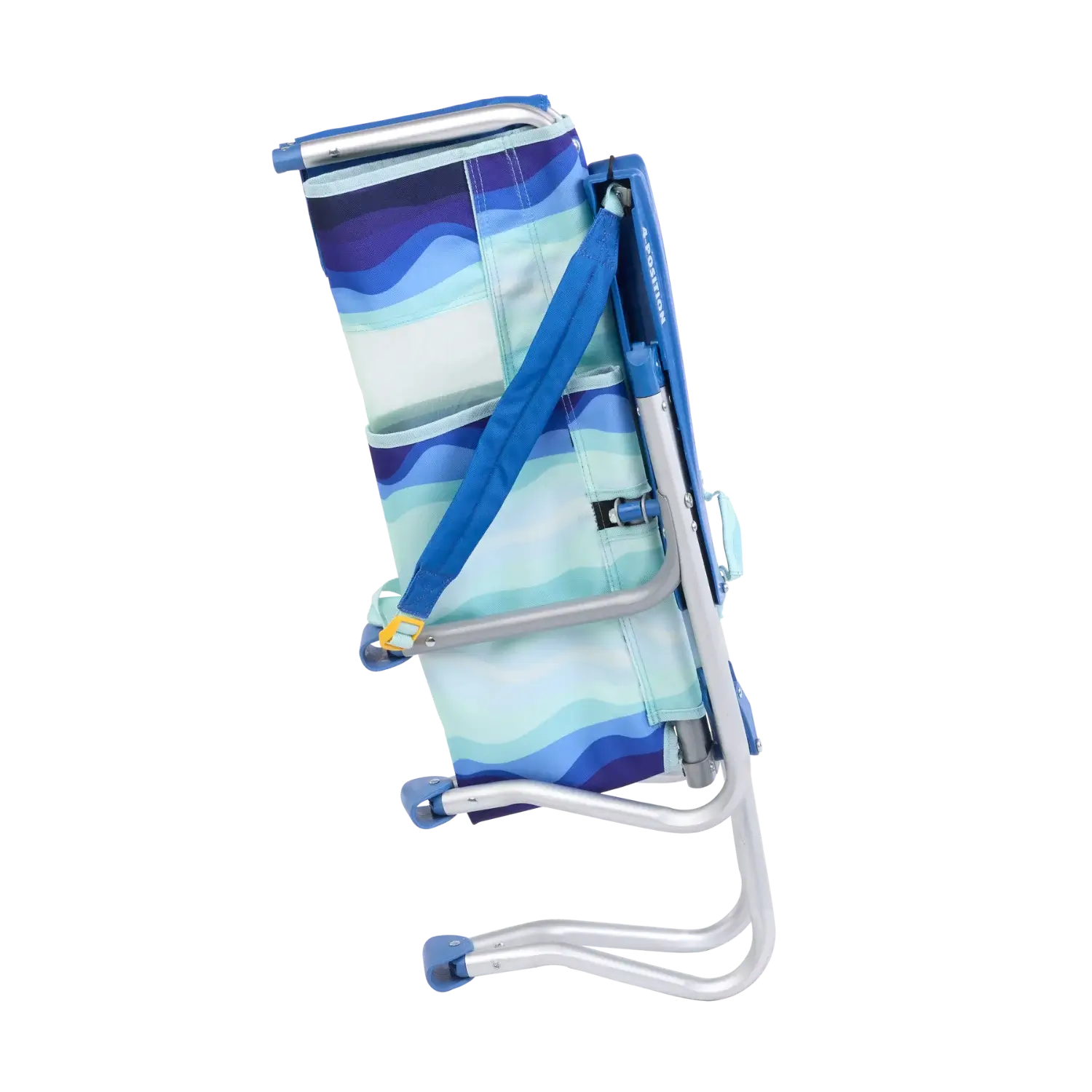 Rust-Resistant Aluminum Bi-Fold Beach Chair - Choice 601 - Low-Profile Reclining Beach Chair with Backpack Straps Detail