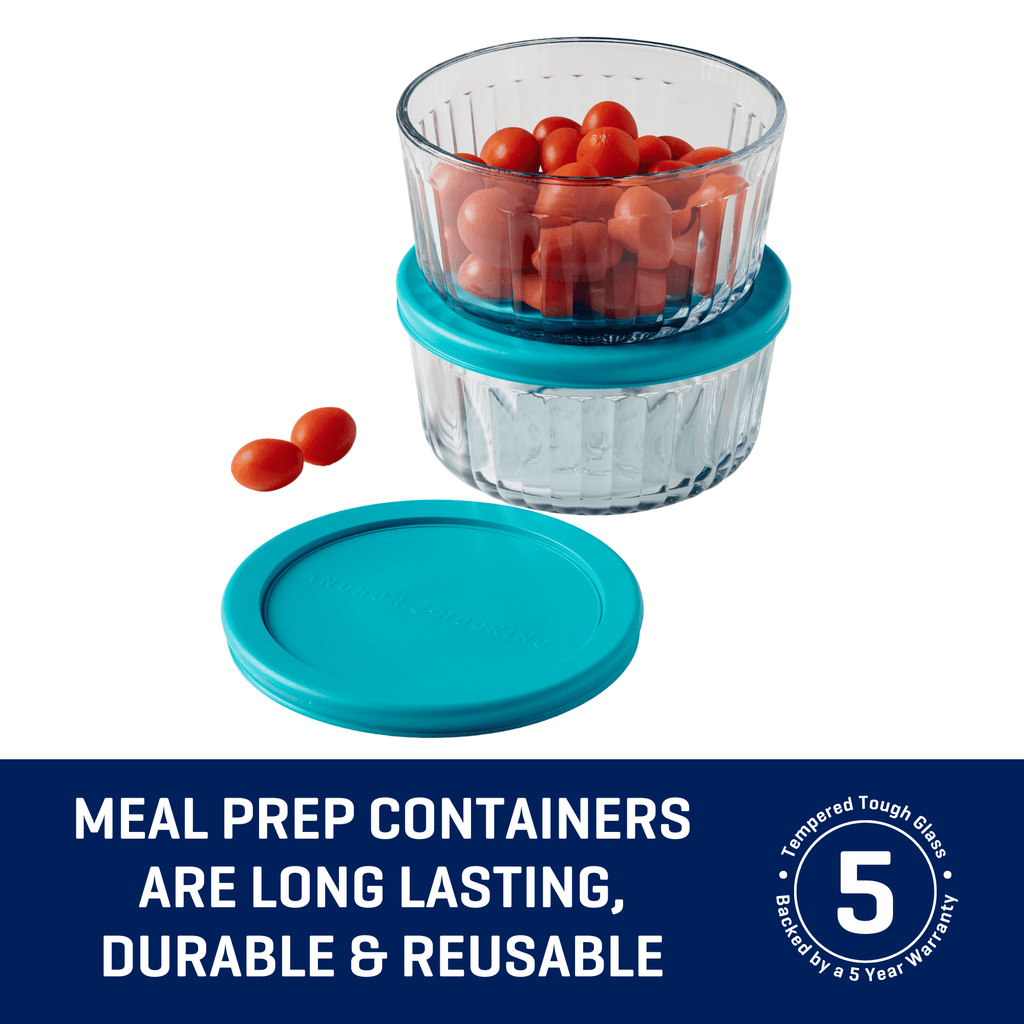 Fun Food Fidget Glass Food Storage Container with Lids, 4 Cup Round, Set of 2 - Fun Food Fidget Cookie Squishable Toy Detail