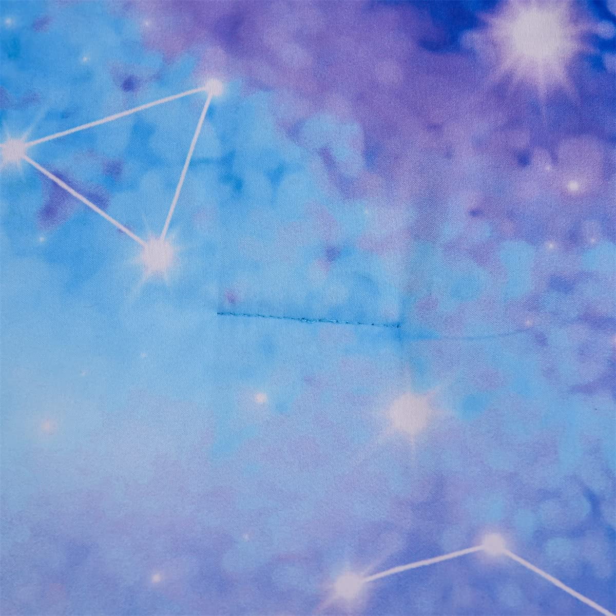 Fluffy Down Alternative Tie Dye Constellation Ombre Comforter Set Twin Gradient Galaxy Bedding Set Blue Purple - Hypoallergenic Ultra-Fluffy Quilt for Winter Detail