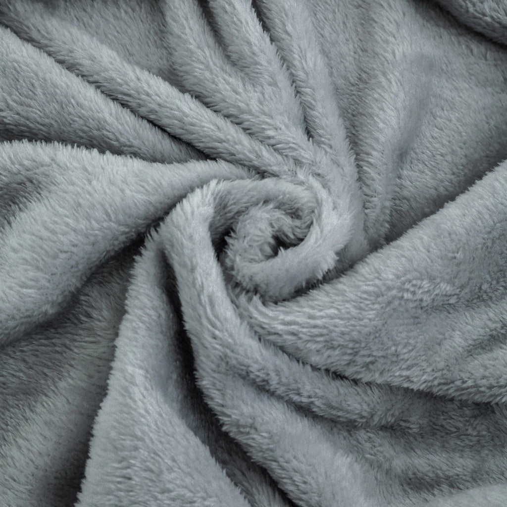 Cozy Fleece Super Soft Plush Blanket, Gray, Twin, Adult/Teen - Lightweight Plush Warm Blanket for All Seasons Detail