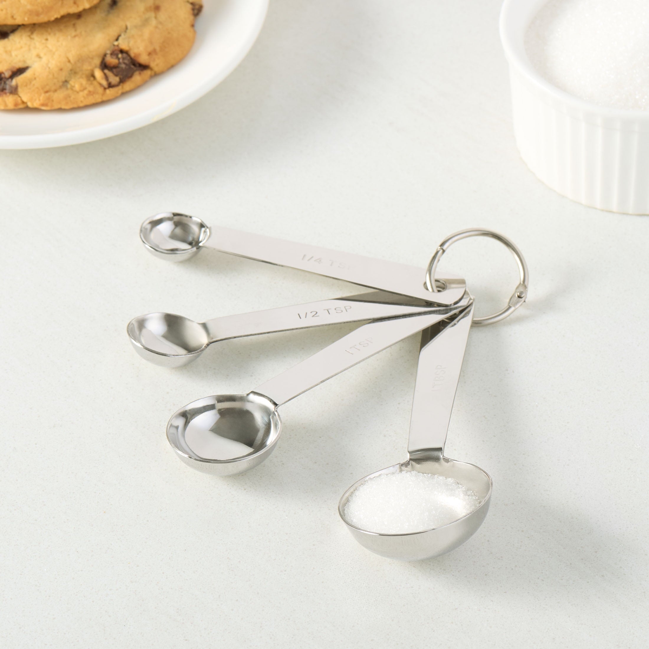 Innovative Kitchen Stainless Steel 4-Piece Nesting Measuring Spoons Set, Stainless Steel Finish - Innovative Kitchen Helper for Modern Cooking Detail