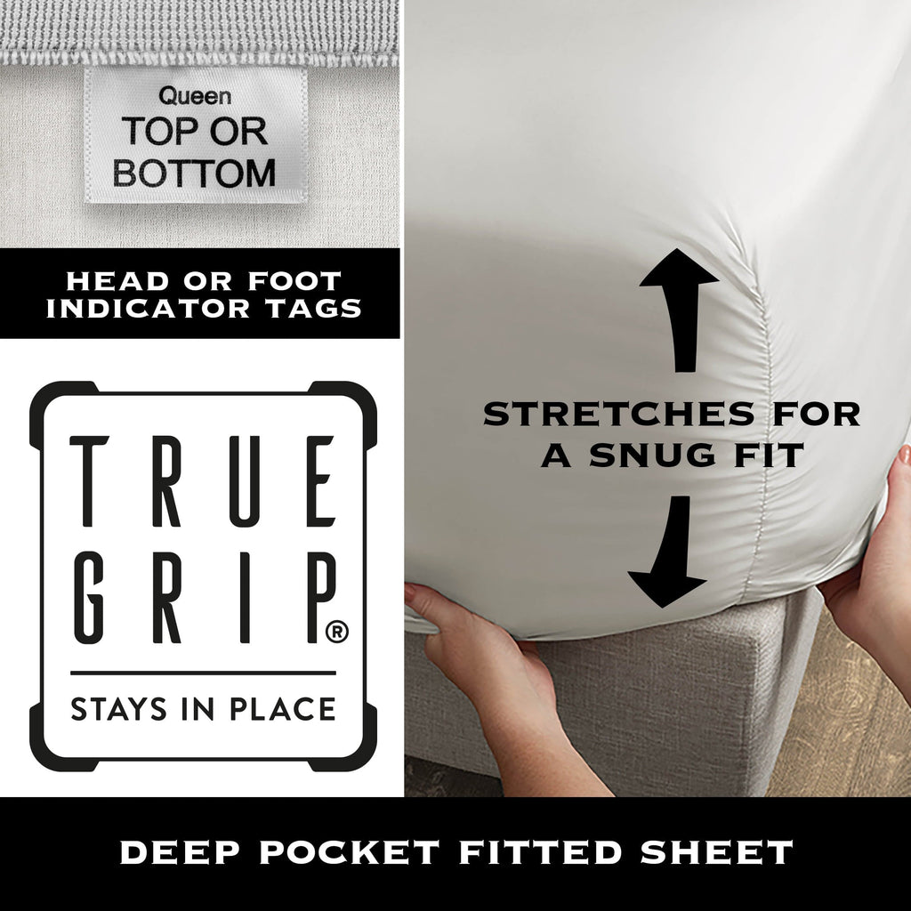 Premium Egyptian Cotton 4-Piece 600 Thread Count White Egyptian Cotton Adult Bed Sheet Set, King - Deep Pocket - Luxury Bed Sheet Set with Deep Pockets Detail