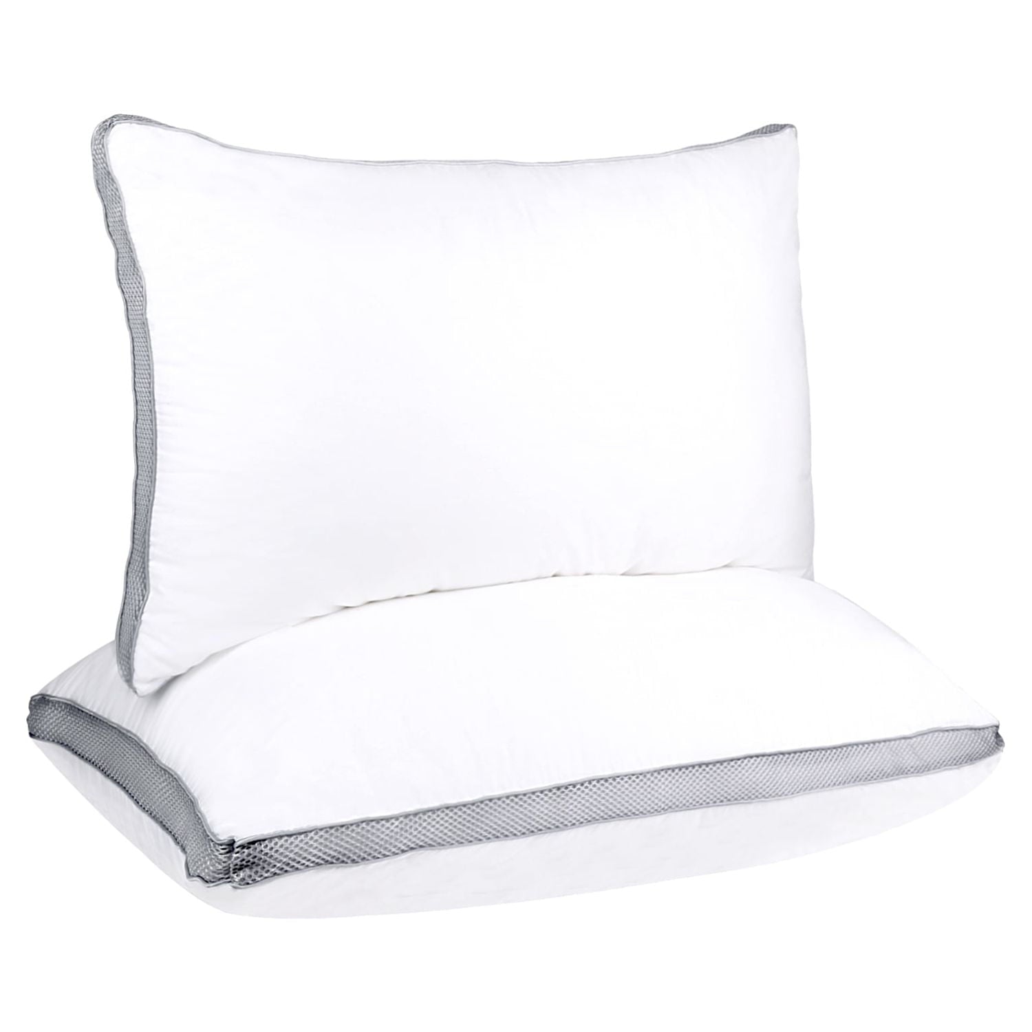 Fluffy Shredded 2 Pack Cotton Down Alternative Pillows,Queen Size Bed Pillows Gusseted Hypoallergenic - Hotel Quality Plush Sleeping Pillows Detail