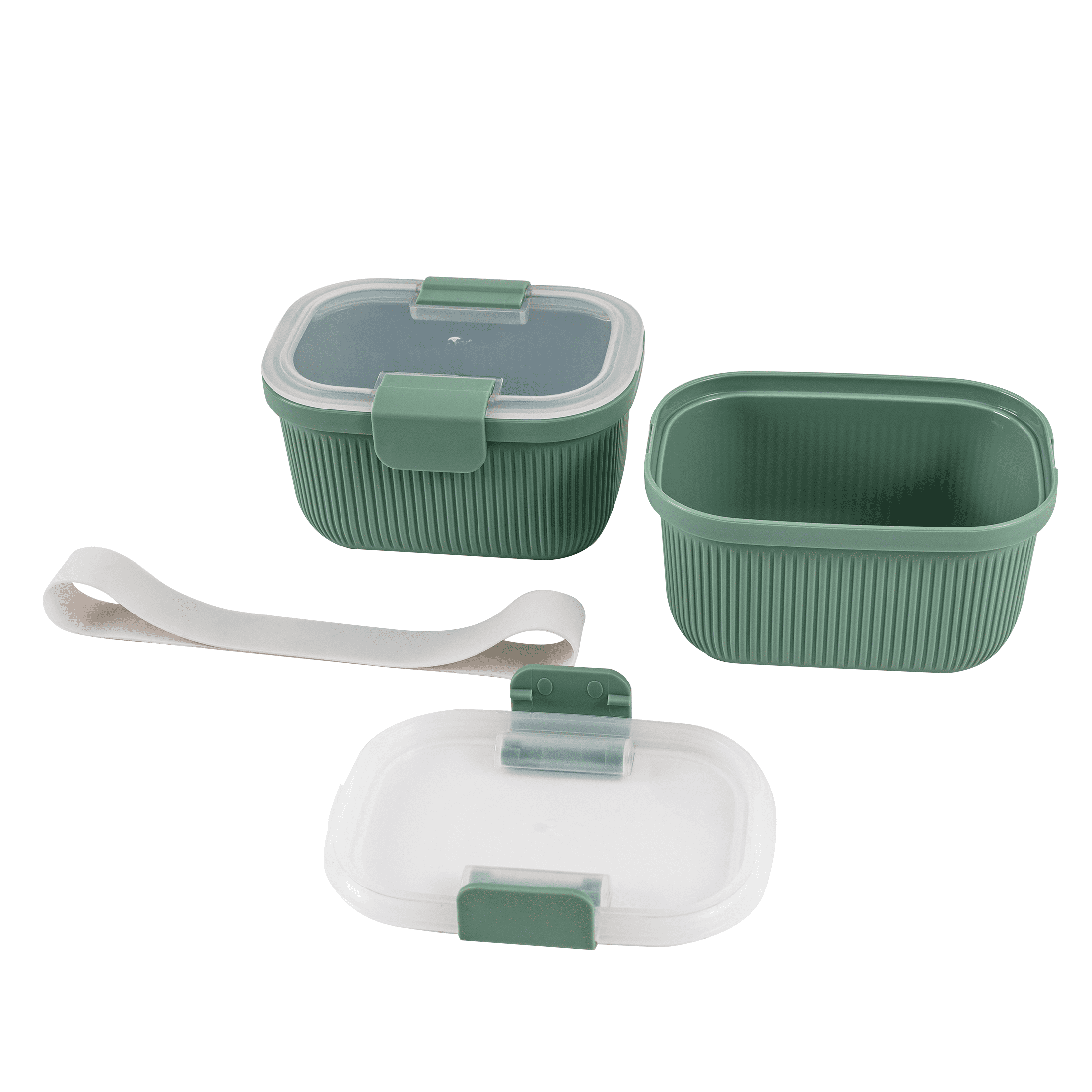Whimsical Doughnut Food Storage Snack Container, Plastic, Rectangle, Green, 19oz Capacity, Best Used for On-the-Go Snacks and Small Port... - Fun Food Fidget Cookie Squishable Toy Detail