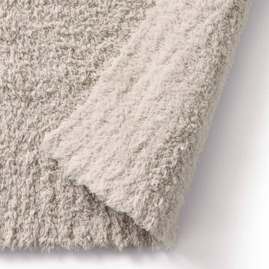 Lightweight Warm Beige Cozy Knit Throw, 50" x 72" - Cozy Fleece Throw Blanket for Couch & Bed Detail