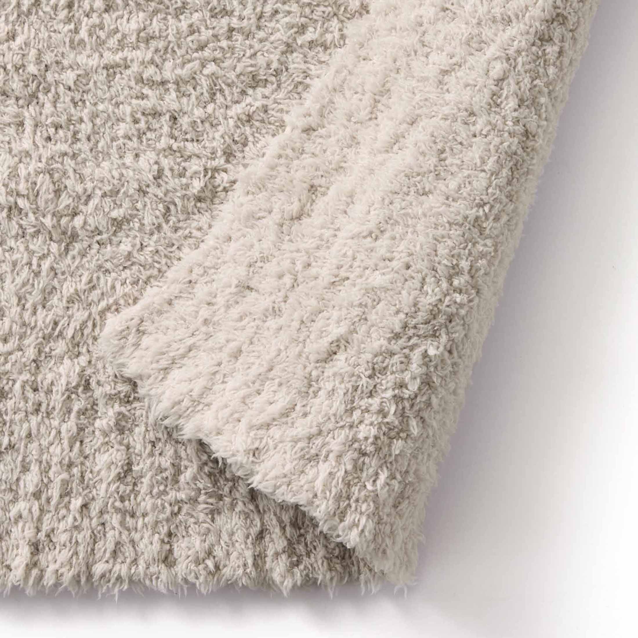 Lightweight Warm Beige Cozy Knit Throw, 50" x 72" - Cozy Fleece Throw Blanket for Couch & Bed Detail