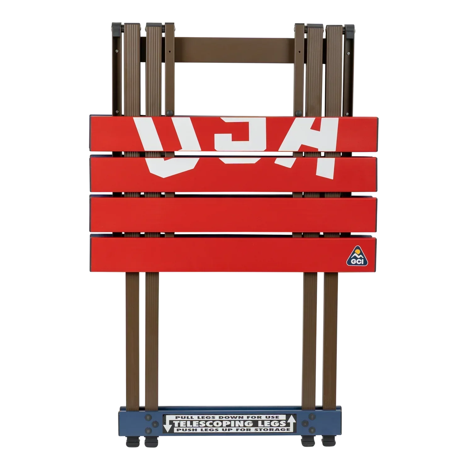 Heavy-Duty Grilling Compact Camp Table 20 - USA Anniversary Deluxe - Choice 757 - Master Outdoor Kitchen Station for Tailgating & BBQ Detail