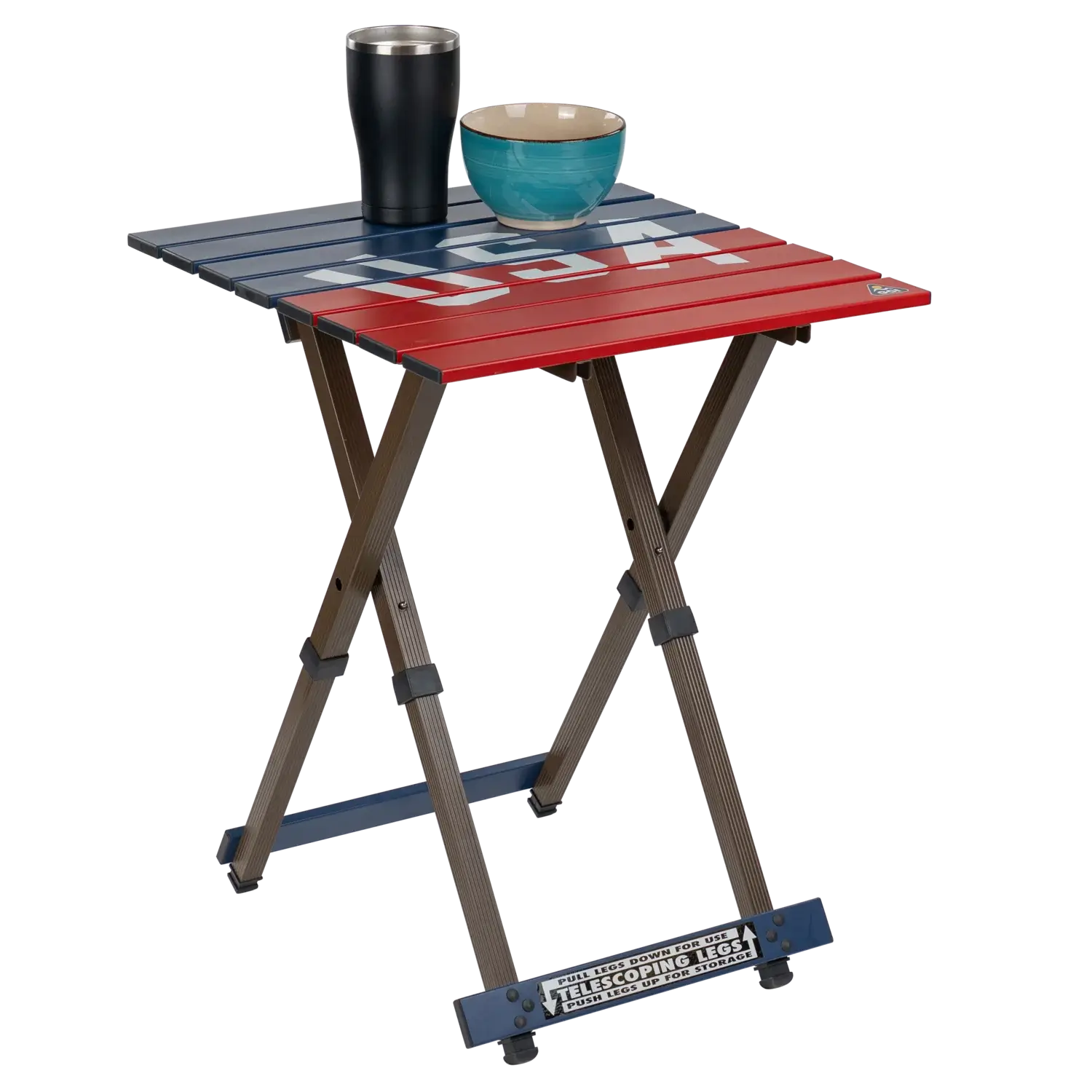 Heavy-Duty Grilling Compact Camp Table 20 - USA Anniversary Deluxe - Choice 757 - Master Outdoor Kitchen Station for Tailgating & BBQ Detail