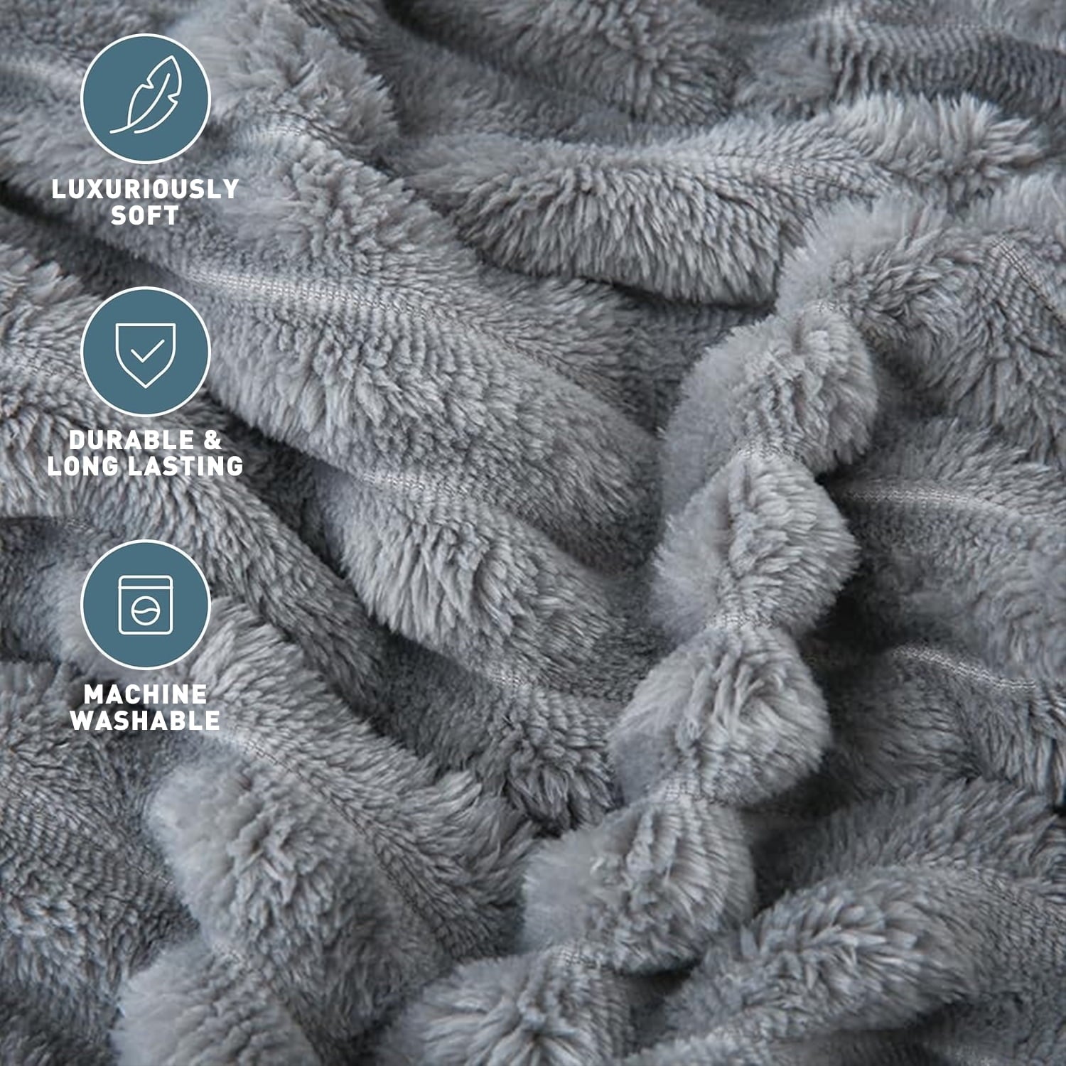 Decorative Knitted for Couch,Sofa,Bed, Super Soft Striped Gray Bed for Office Picnic Travel Bedroom, Warm Cozy Lightweight Home Decor fo... - Lightweight Plush Warm Blanket for All Seasons Detail