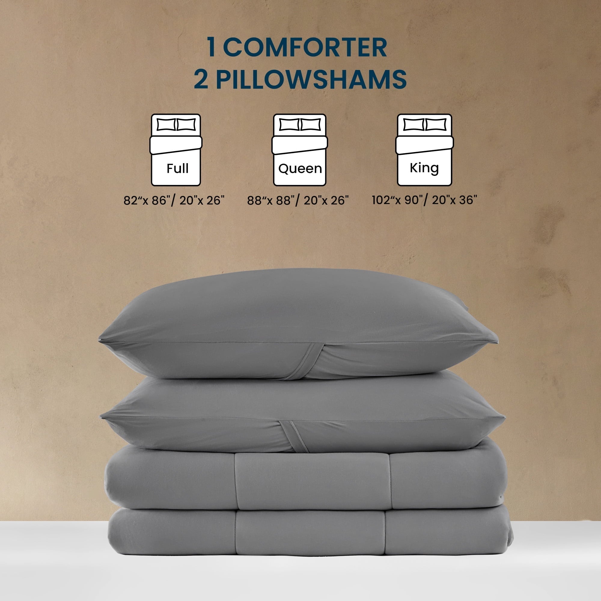 Hypoallergenic Cloud 3 Pieces Jersey Knit Bedding Sets with 1 Comforter and 2 Pillow Shams, Soft and Breathable Comforter Set with Women, ... - Cloud-Like Soft Lightweight Bed Comforter Detail