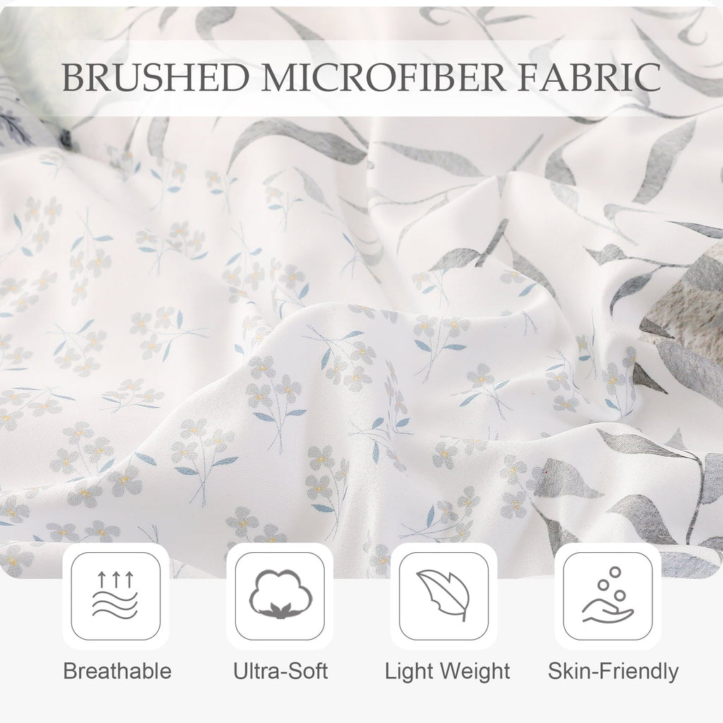 Hypoallergenic Cloud 3-Piece Patchwork King Size Comforter Set, Microfiber Bedding Down Alternative Comforter for All Seasons with 2 Pillo... - All-Season Down Alternative Comforter Insert Detail