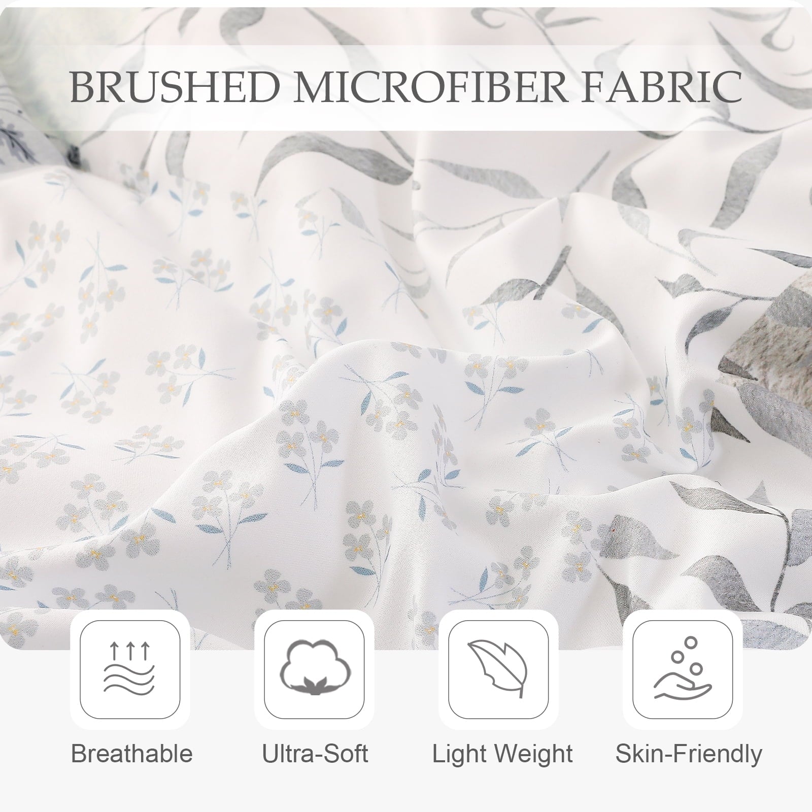 Hypoallergenic Cloud 3-Piece Patchwork King Size Comforter Set, Microfiber Bedding Down Alternative Comforter for All Seasons with 2 Pillo... - All-Season Down Alternative Comforter Insert Detail