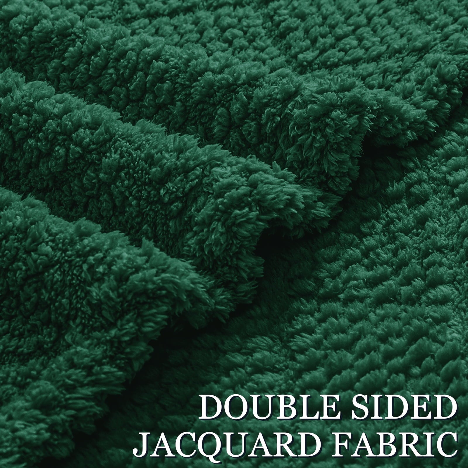 Lightweight Warm Fuzzy Fleece Throw Blanket for Couch, Bed, Soft Fluffy Jacquard Waffle Blankets for All Season, Lightweight and Warm,... - Cozy Fleece Throw Blanket for Couch & Bed Detail