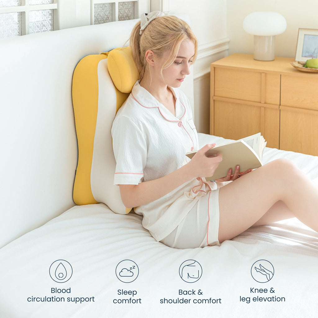 Hotel Collection Memory Foam Reading Pillow, Multi-Position Support Bed Pillow for Petite Adults, Reading Tools, Fun Couple Pillows Pr... - Ergonomic Memory Foam Pillow for Neck Pain Support Detail