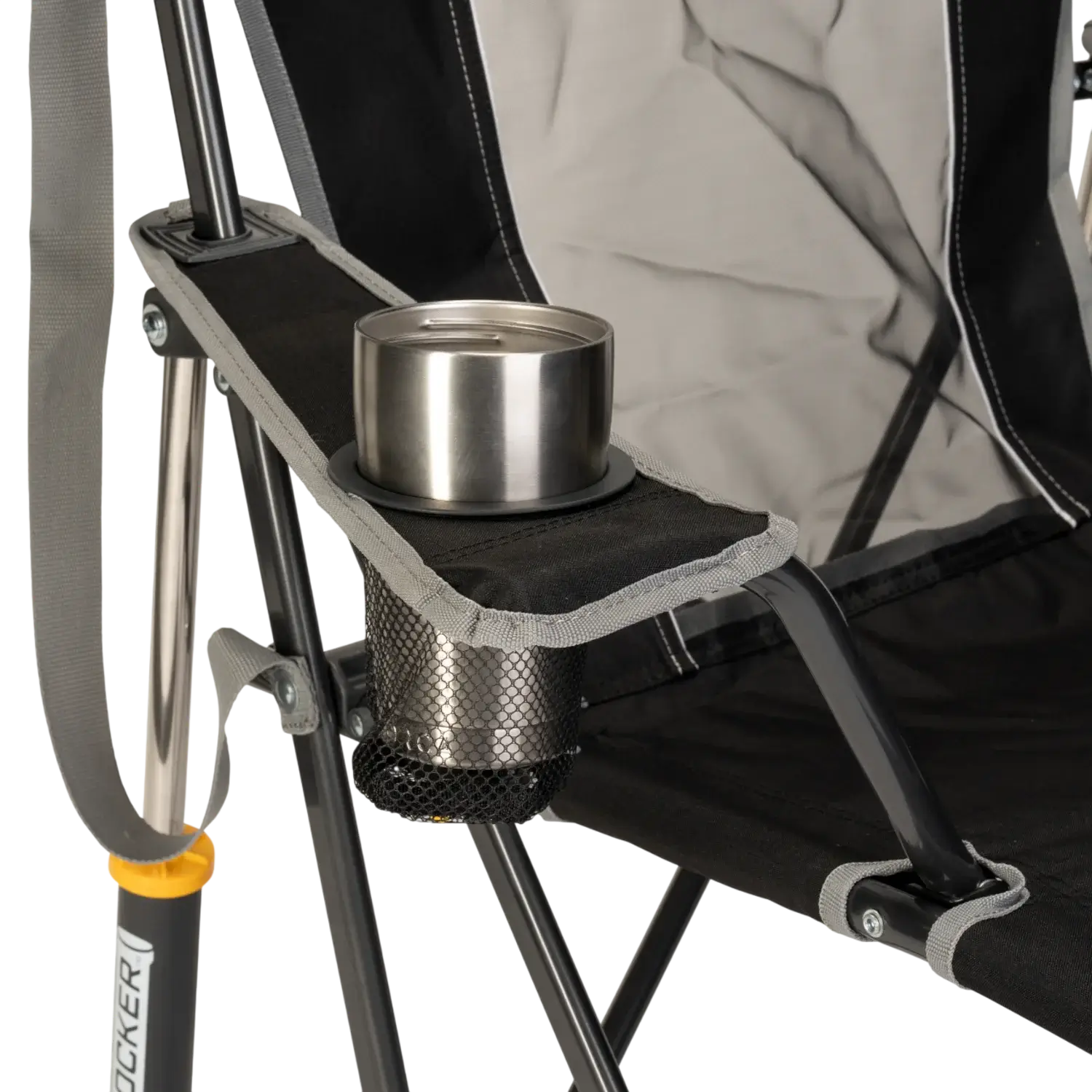 Heavy-Duty Freestyle Comfort Pro Rocker - Choice 375 - Patented Spring-Action Rocking Chair for Camping Detail