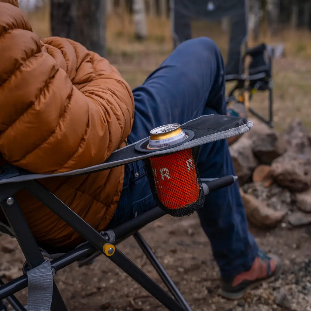 Heavy-Duty Freestyle Comfort Pro Rocker - Choice 375 - Patented Spring-Action Rocking Chair for Camping Detail