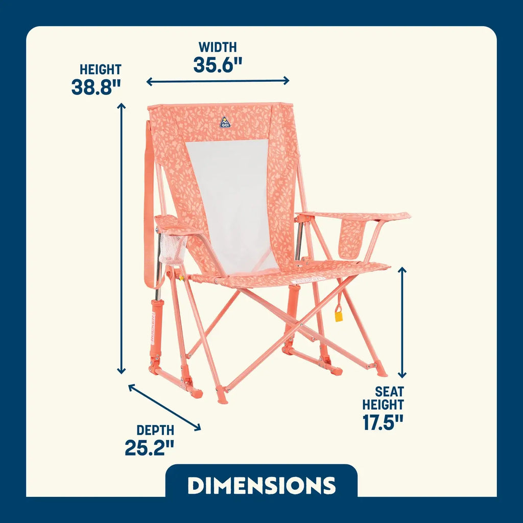 Heavy-Duty Freestyle Comfort Pro Rocker - Choice 375 - Patented Spring-Action Rocking Chair for Camping Detail
