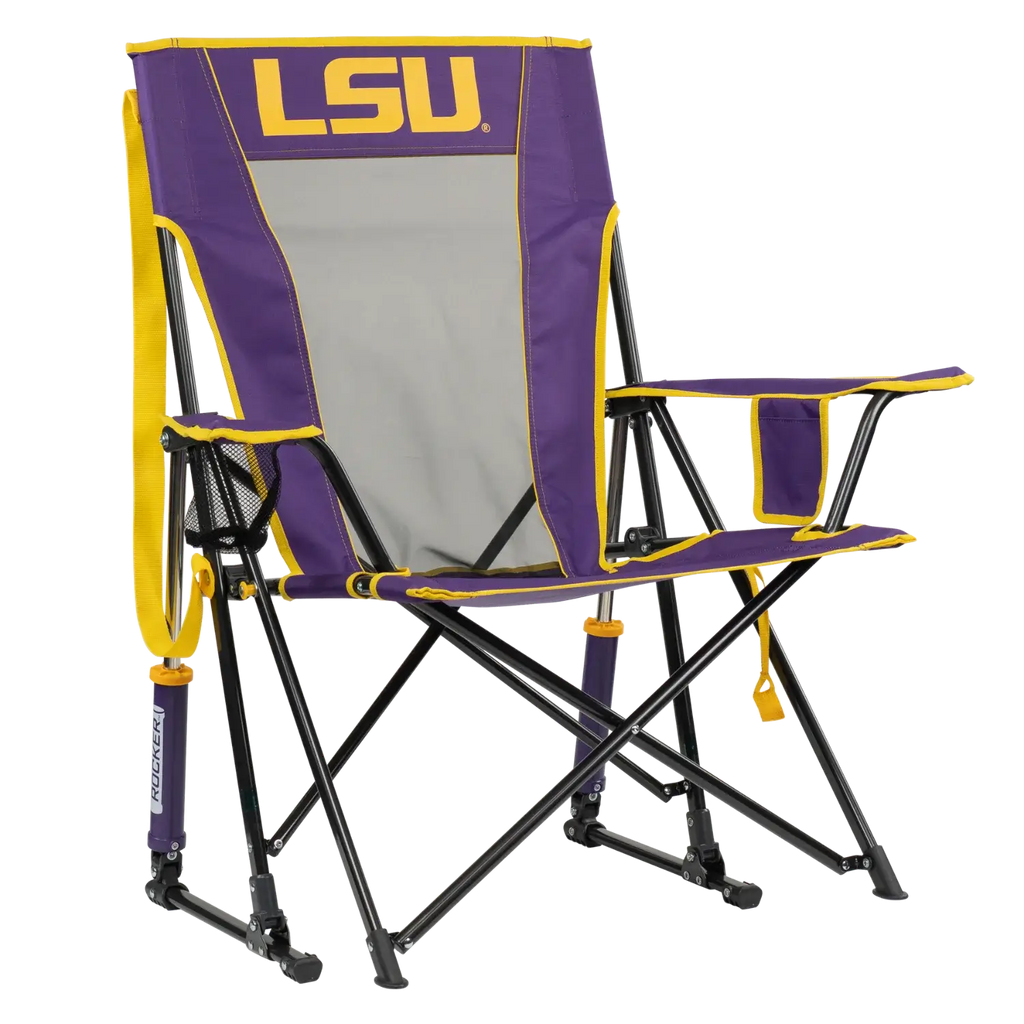 Heavy-Duty Freestyle College Comfort Pro Rocker - LSU Tigers - Choice 880 - RoadTrip Rocker Smooth Motion Camp Chair - Default Title