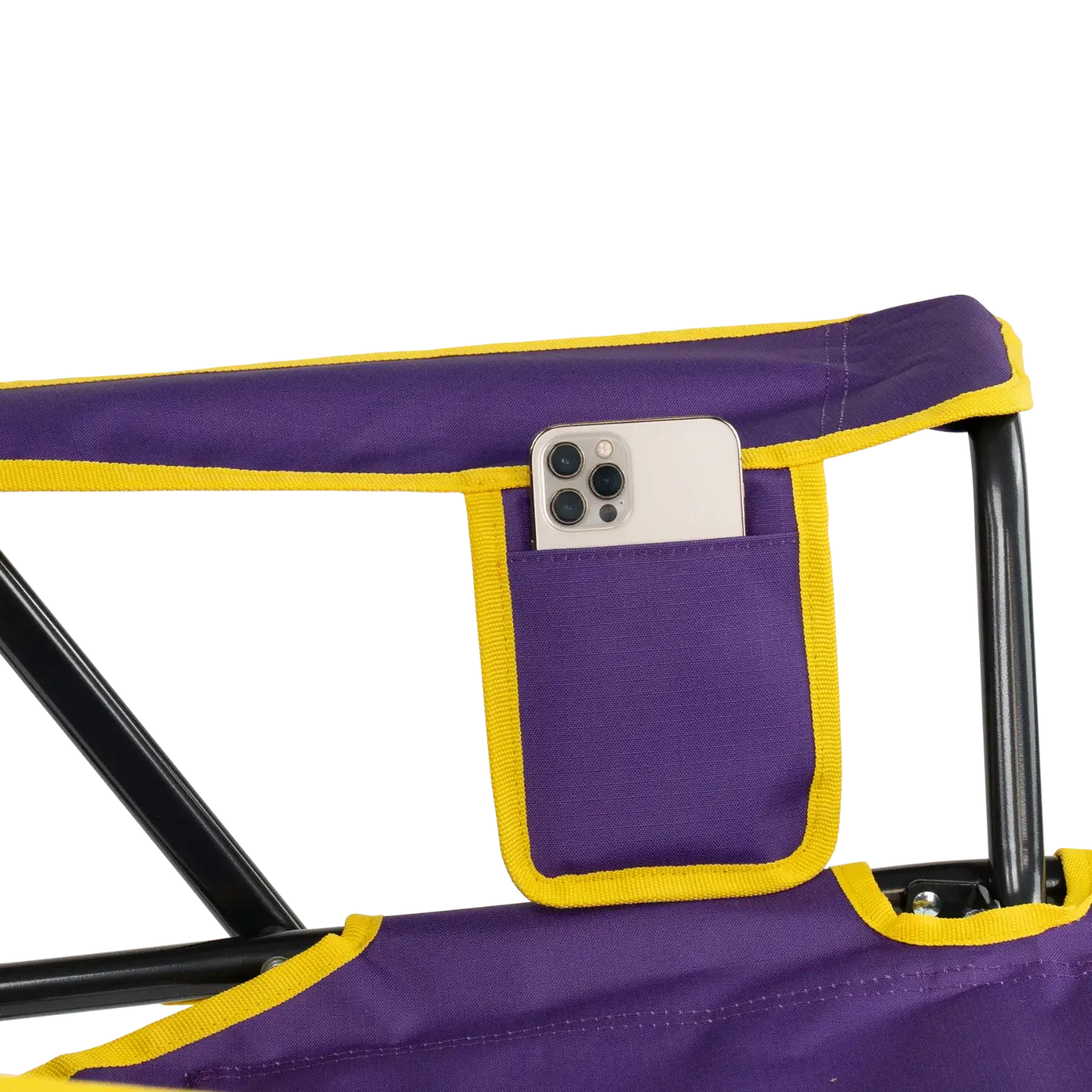 Heavy-Duty Freestyle College Comfort Pro Rocker - LSU Tigers - Choice 880 - RoadTrip Rocker Smooth Motion Camp Chair Detail