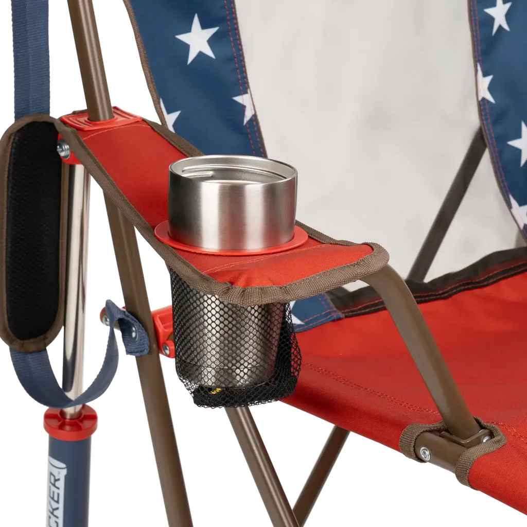 Patented Spring-Action Comfort Pro Rocker - USA Anniversary Deluxe - Choice 424 - Patented Spring-Action Rocking Chair for Camping Detail