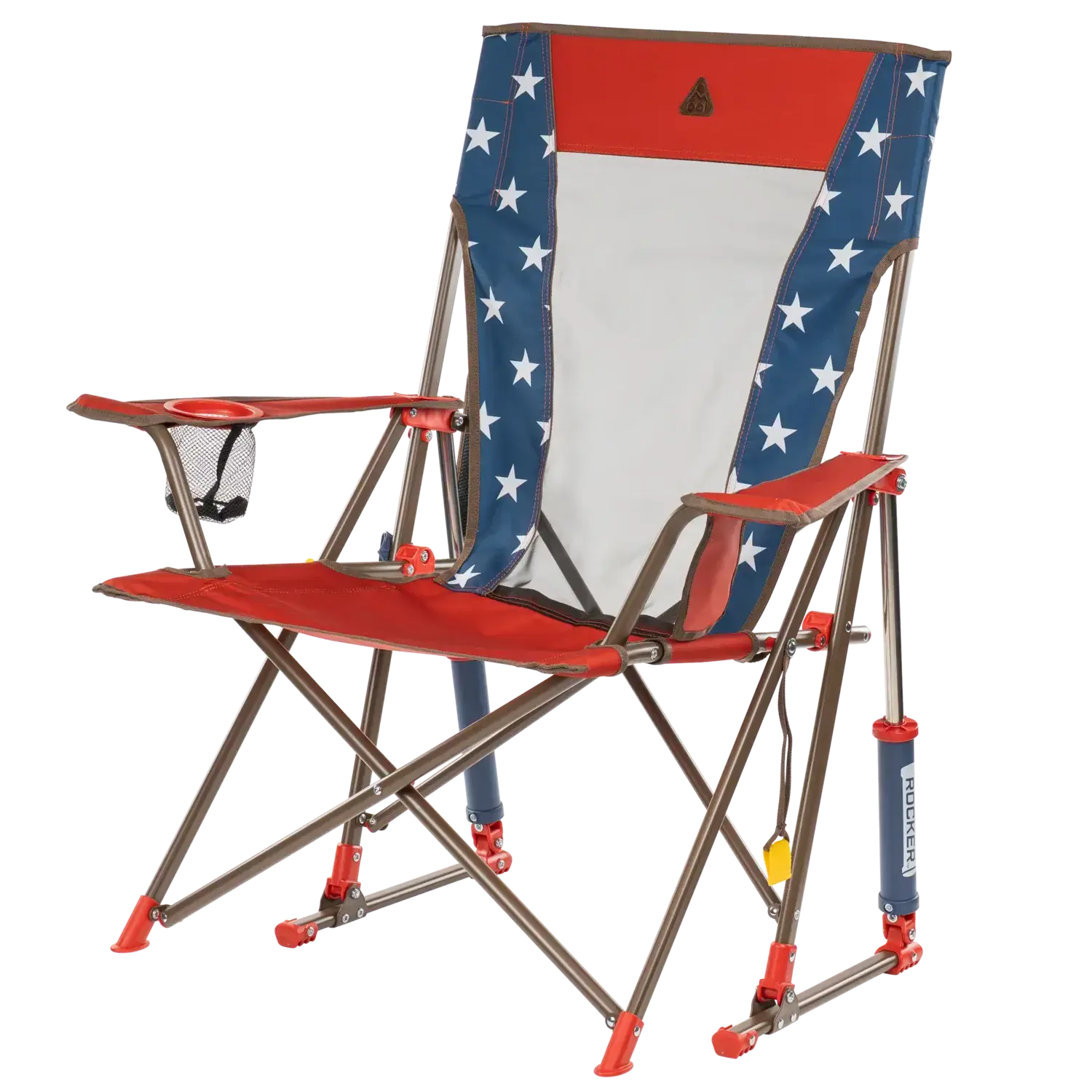 Patented Spring-Action Comfort Pro Rocker - USA Anniversary Deluxe - Choice 424 - Patented Spring-Action Rocking Chair for Camping Detail