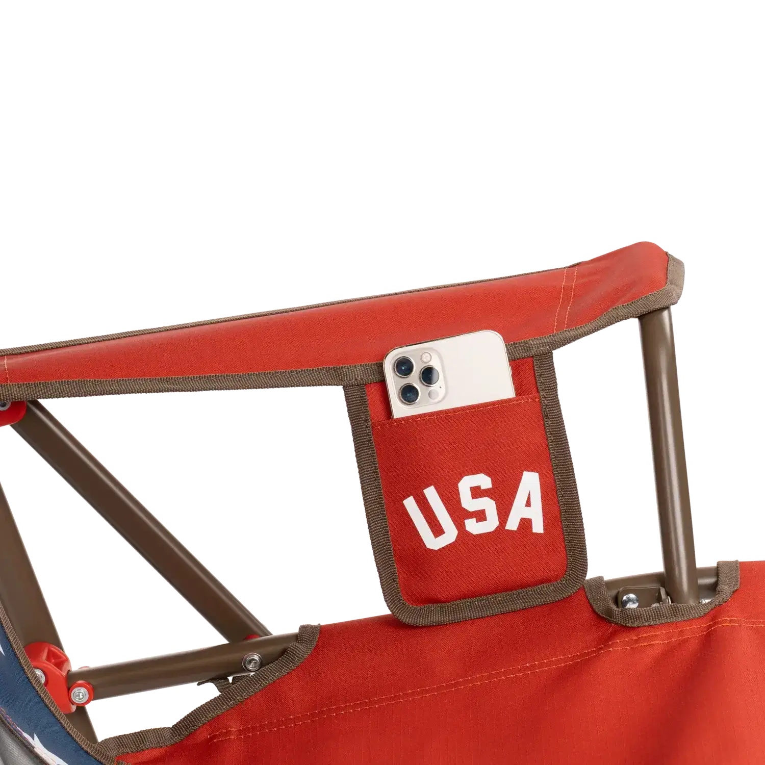 Patented Spring-Action Comfort Pro Rocker - USA Anniversary Deluxe - Choice 424 - Patented Spring-Action Rocking Chair for Camping Detail