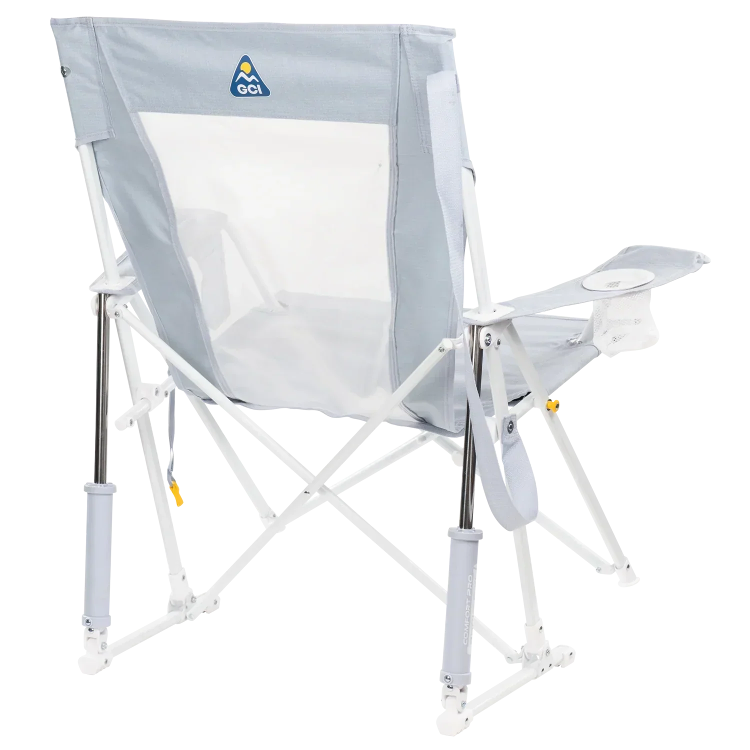 Luxury Camp Comfort Pro Rocker XL - Choice 107 - Heavy-Duty Kickback Rocker with Beverage Holder Detail