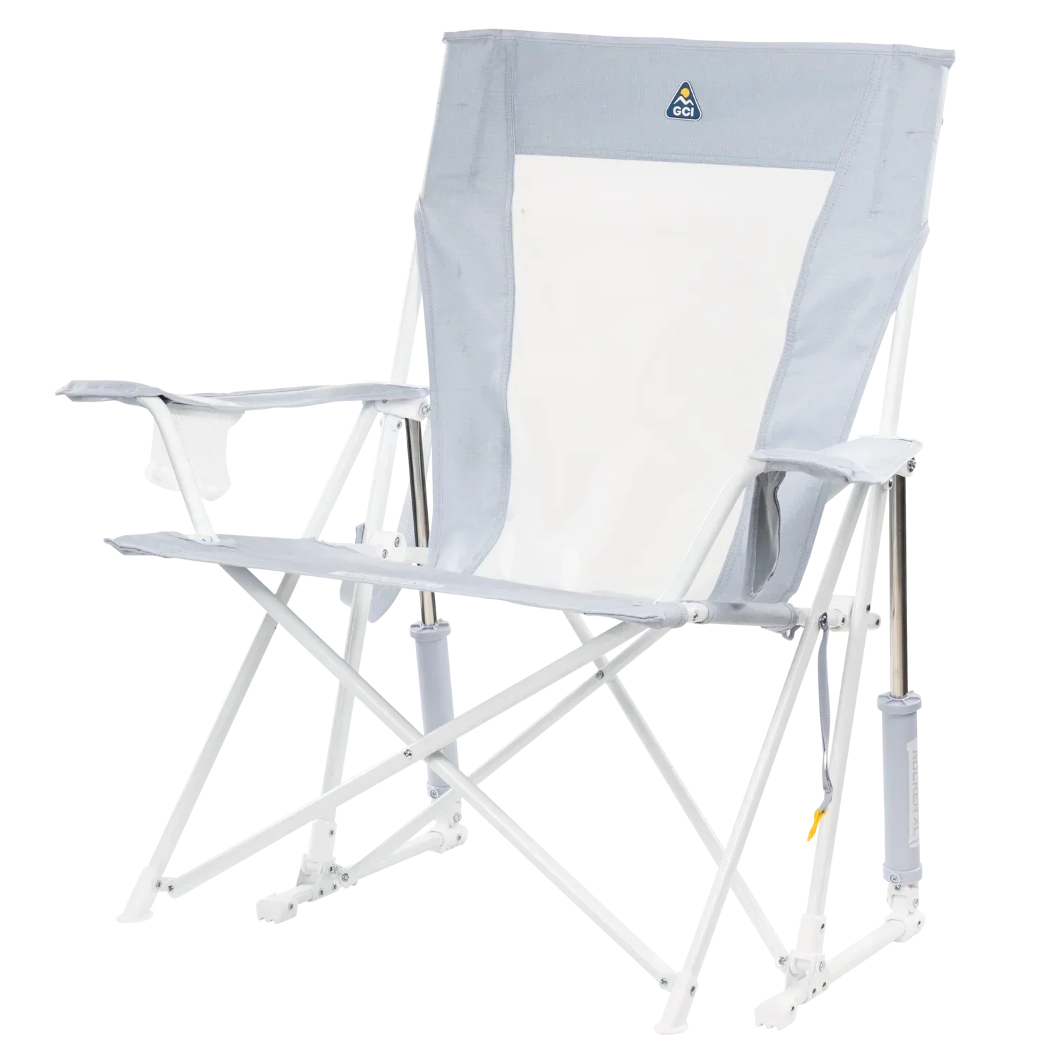 Luxury Camp Comfort Pro Rocker XL - Choice 107 - Heavy-Duty Kickback Rocker with Beverage Holder Detail