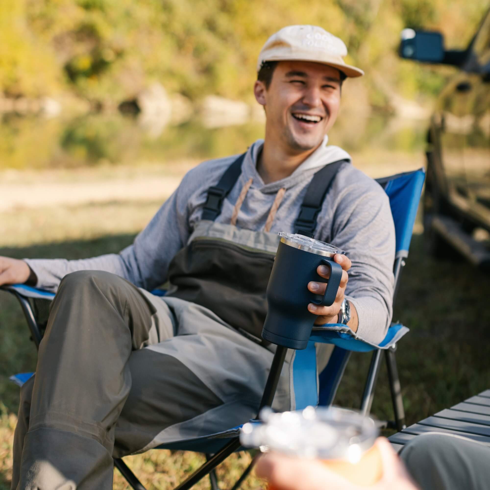 Lightweight Messenger Comfort Quad Chair - Choice 989 - Pico Compact Folding Camp Chair with Carry Bag Detail