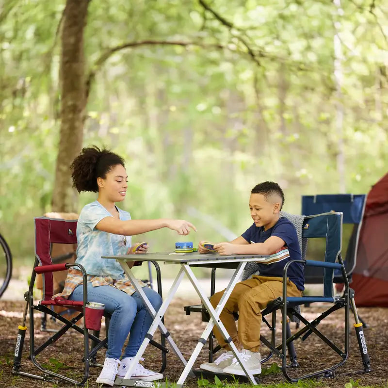 Heavy-Duty Grilling Compact Camp Table 25 - Choice 214 - Slim-Fold Outdoor Cook Station with Storage Shelves Detail