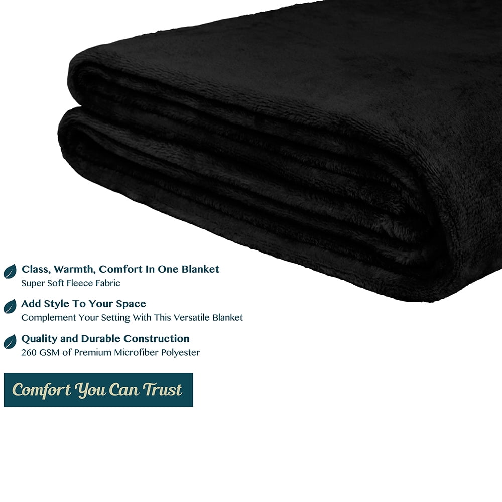 Super Soft Flannel Fleece Blanket Throw | Super Soft, Plush, Luxury Flannel Throw | Lightweight Microfiber Blanket for Sofa Couch Bed 50... - Cozy Fleece Throw Blanket for Couch & Bed Detail