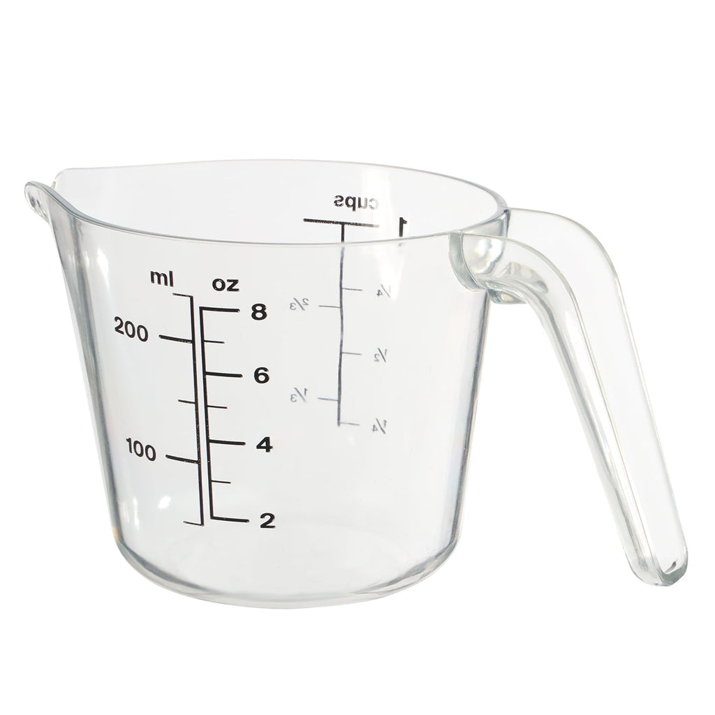Premium Kitchen 1 Cup Large Spout Plastic Measuring Cup, Clear - Kitchen Gadget Tool for Quick Food Prep Detail