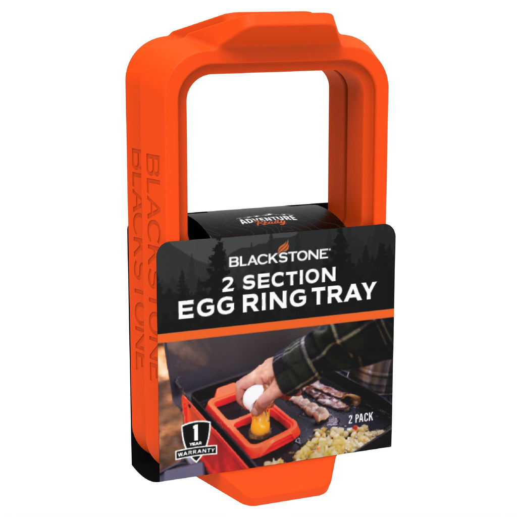 Durable Steel Silicone Egg Ring Tray Set with Heat-Resistant Handles, 2-Piece - Professional Kitchen Tool for Culinary Enthusiasts Detail