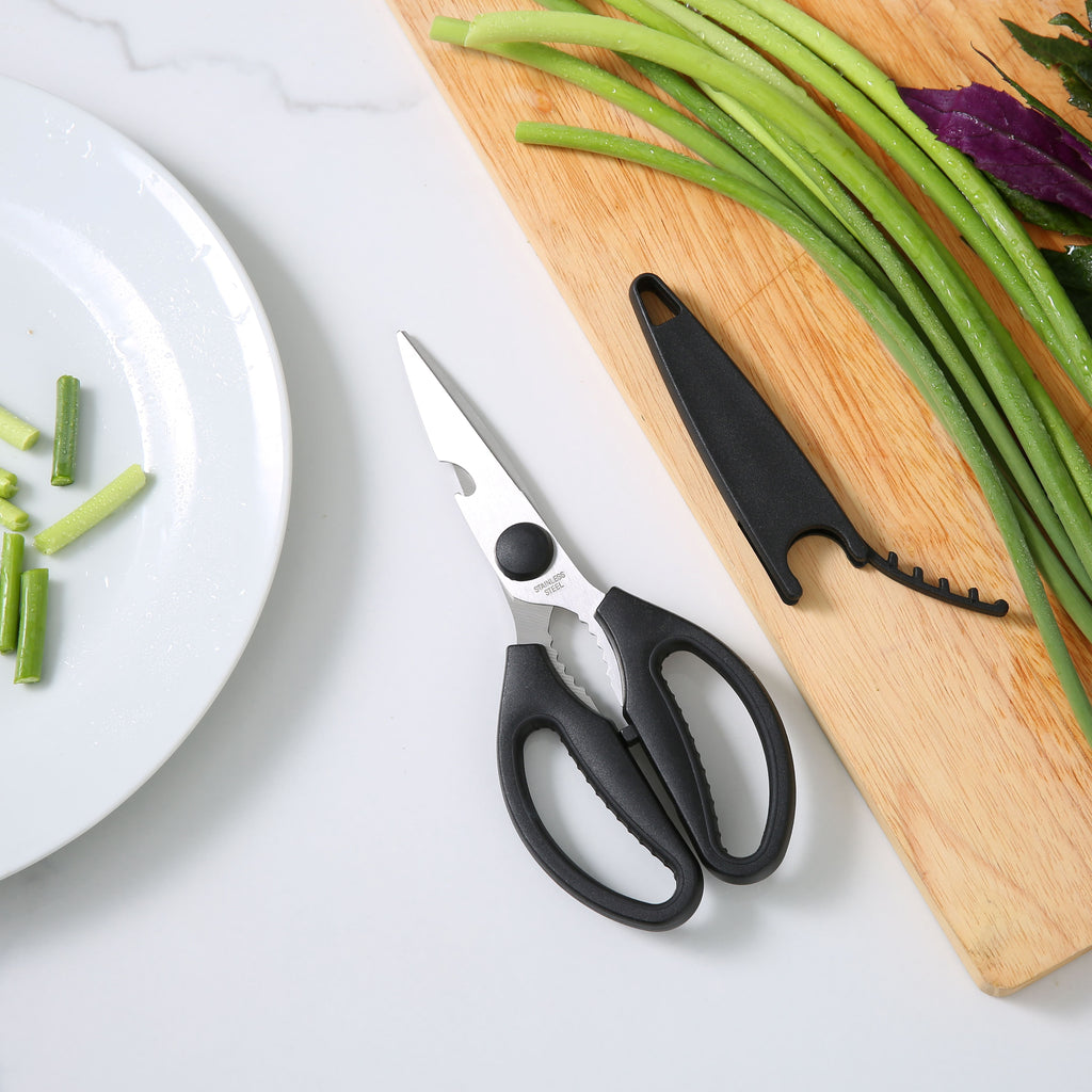 Multi-Functional Stainless Steel Multi-Purpose Kitchen Shears with Grip 1 Each - Kitchen Gadget Tool for Quick Food Prep Detail