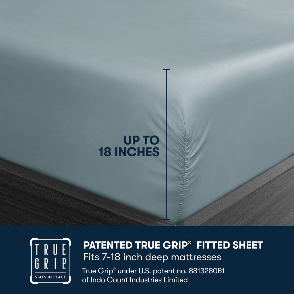 Wrinkle-Resistant 6-Piece 800 Thread Count Lead Cotton Rich Adult Bed Sheet Set, King - Deep Pocket - Luxury Bed Sheet Set with Deep Pockets Detail