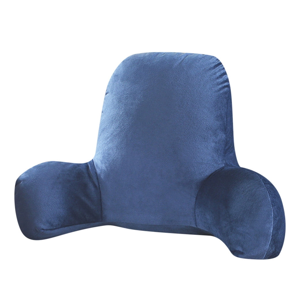 Fluffy Shredded Backrest Pillow with Arms, Back Rest for Bed Sitting, Plush Big Backrest Lumbar Support Chair Cushion, Foam ... - Hotel Quality Plush Sleeping Pillows Detail