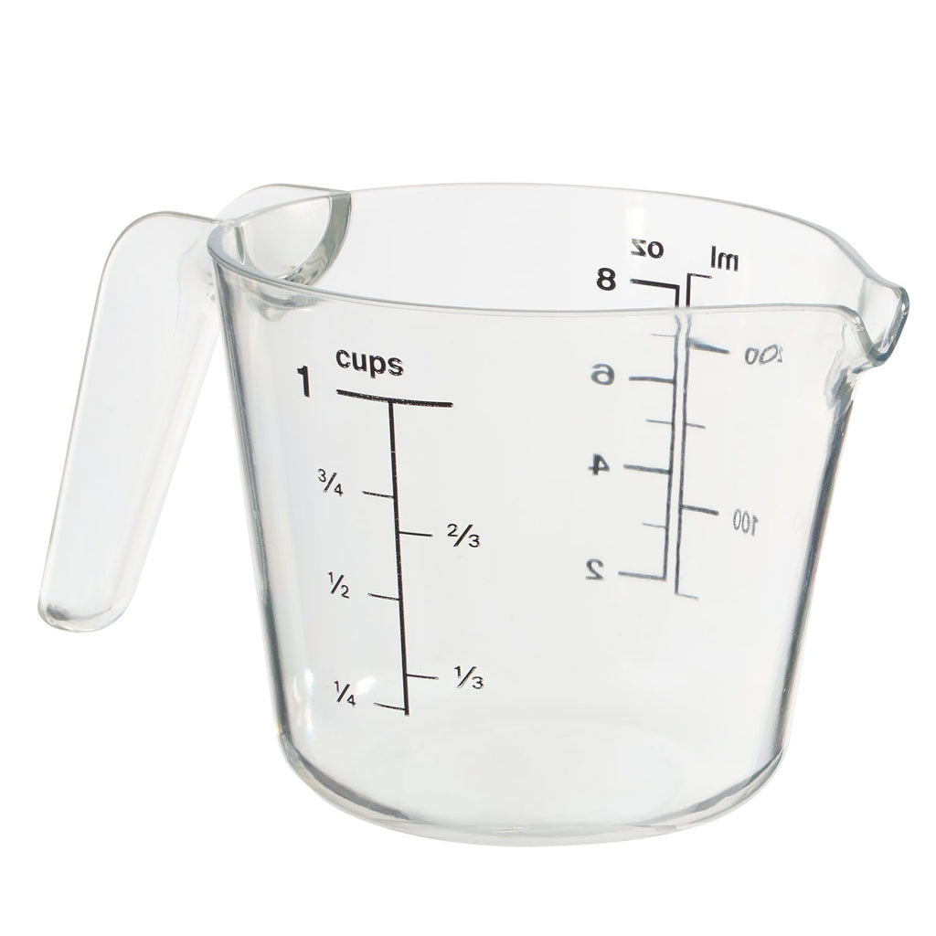 Premium Kitchen 1 Cup Large Spout Plastic Measuring Cup, Clear - Kitchen Gadget Tool for Quick Food Prep Detail