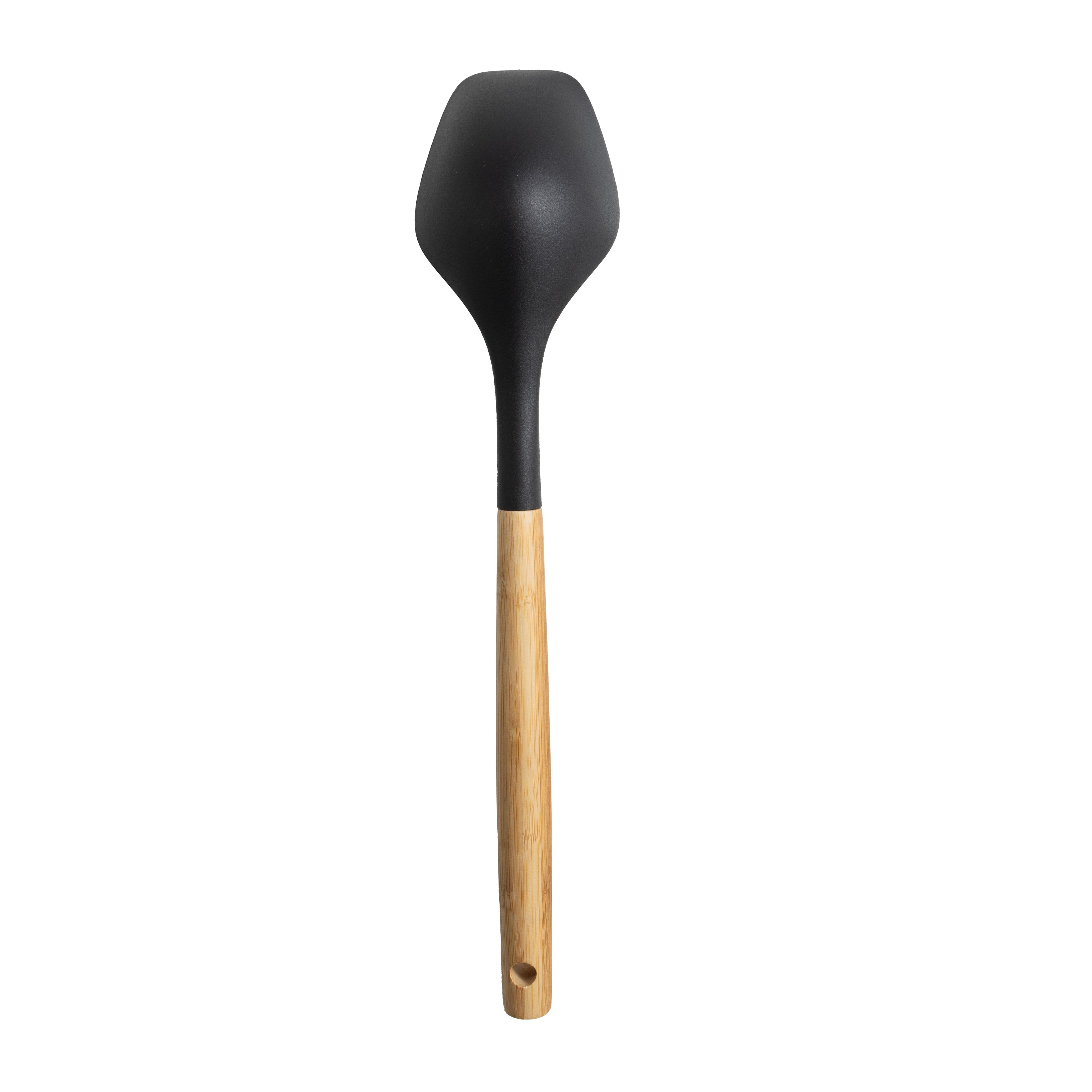 Heavy Duty with Bamboo Handle, Ideal for Cooking , 13in L - Professional Kitchen Tool for Culinary Enthusiasts Detail