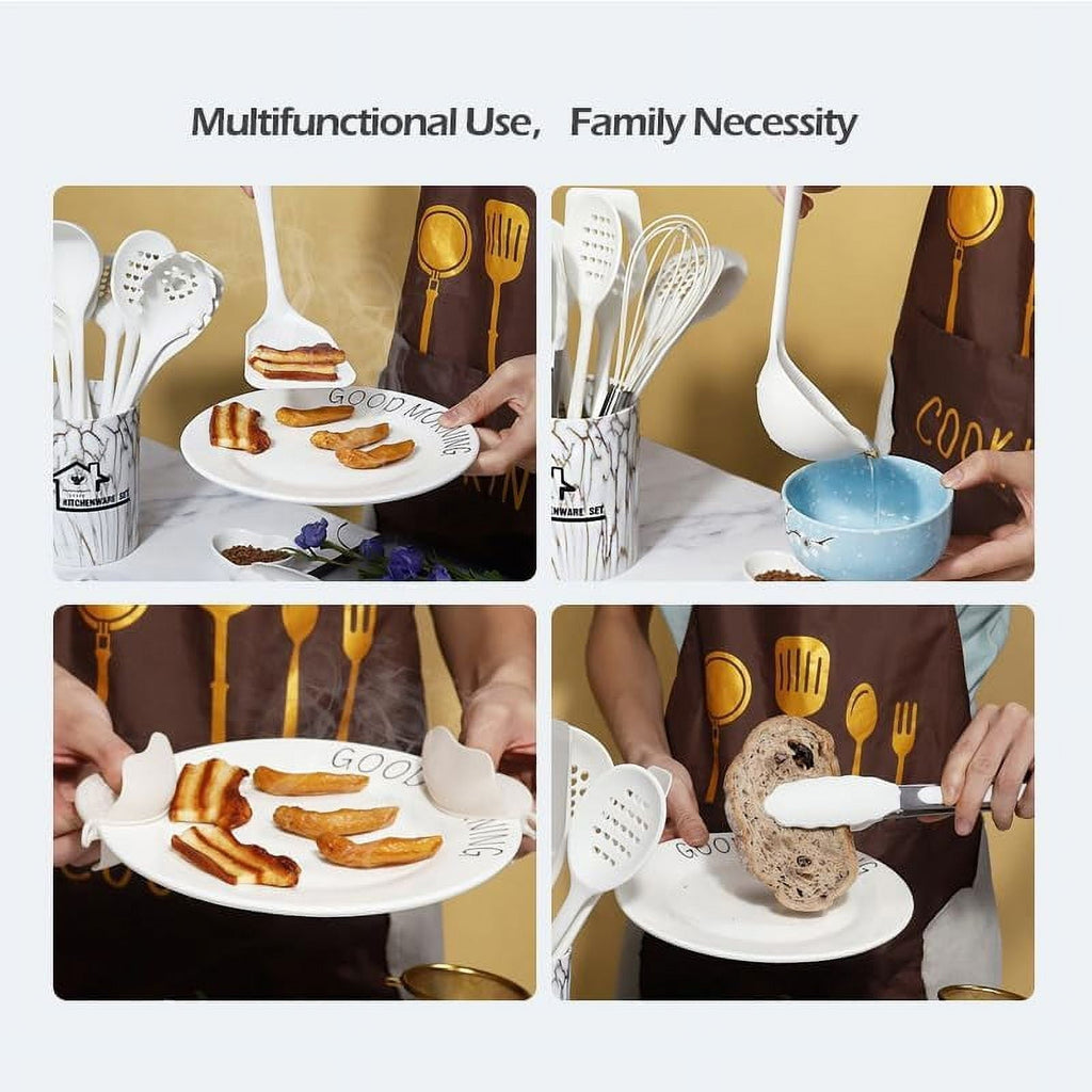 Professional Grade Silicone Cooking Utensils Set - 446°F Heat Resistant Kitchen Utensils,Turner Tongs,Spatula,Spoon,Brush,Whisk,Kitchen ... - Heavy Duty Stainless Steel Kitchen Shears Detail