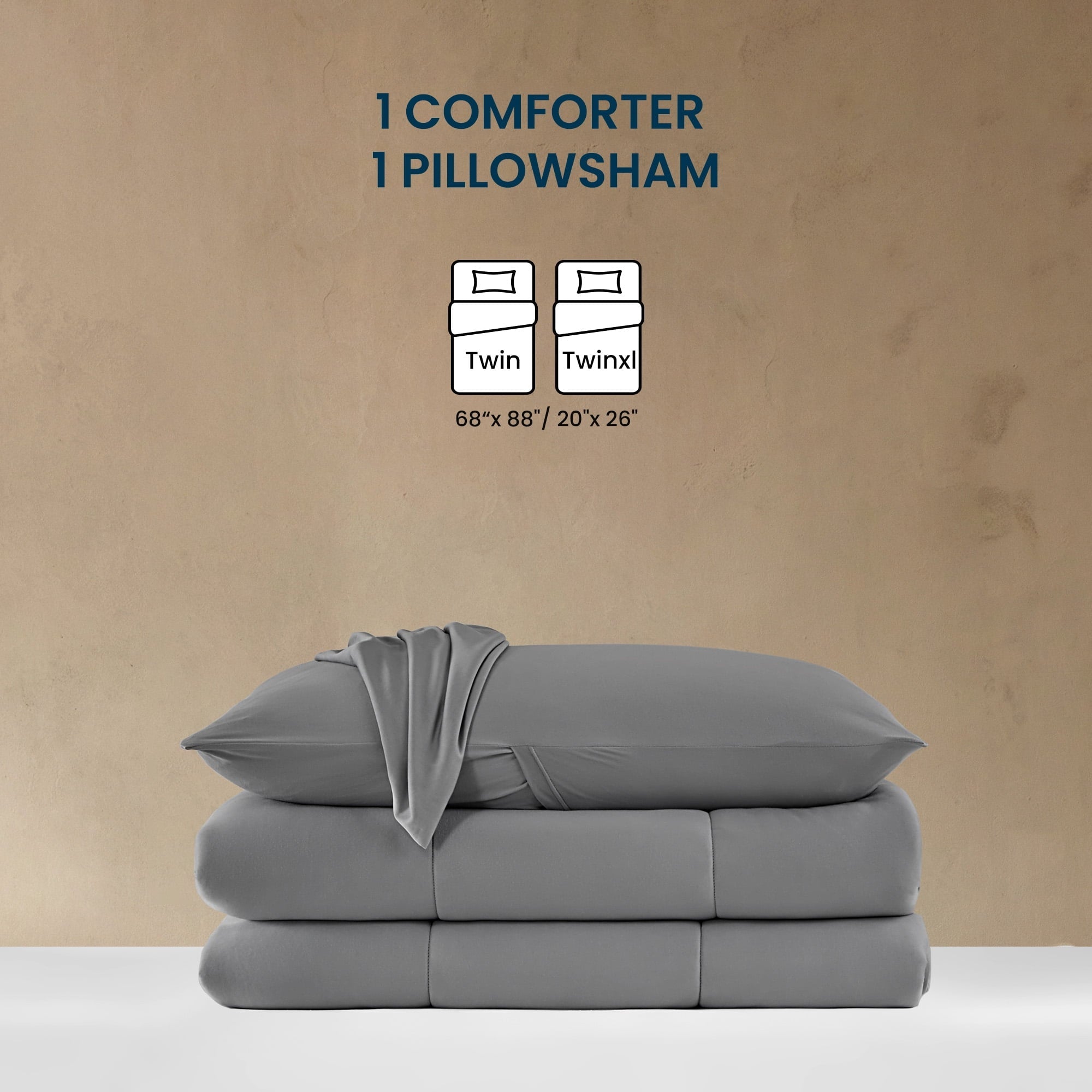 Hypoallergenic Cloud 3 Pieces Jersey Knit Bedding Sets with 1 Comforter and 2 Pillow Shams, Soft and Breathable Comforter Set with Women, ... - Cloud-Like Soft Lightweight Bed Comforter Detail