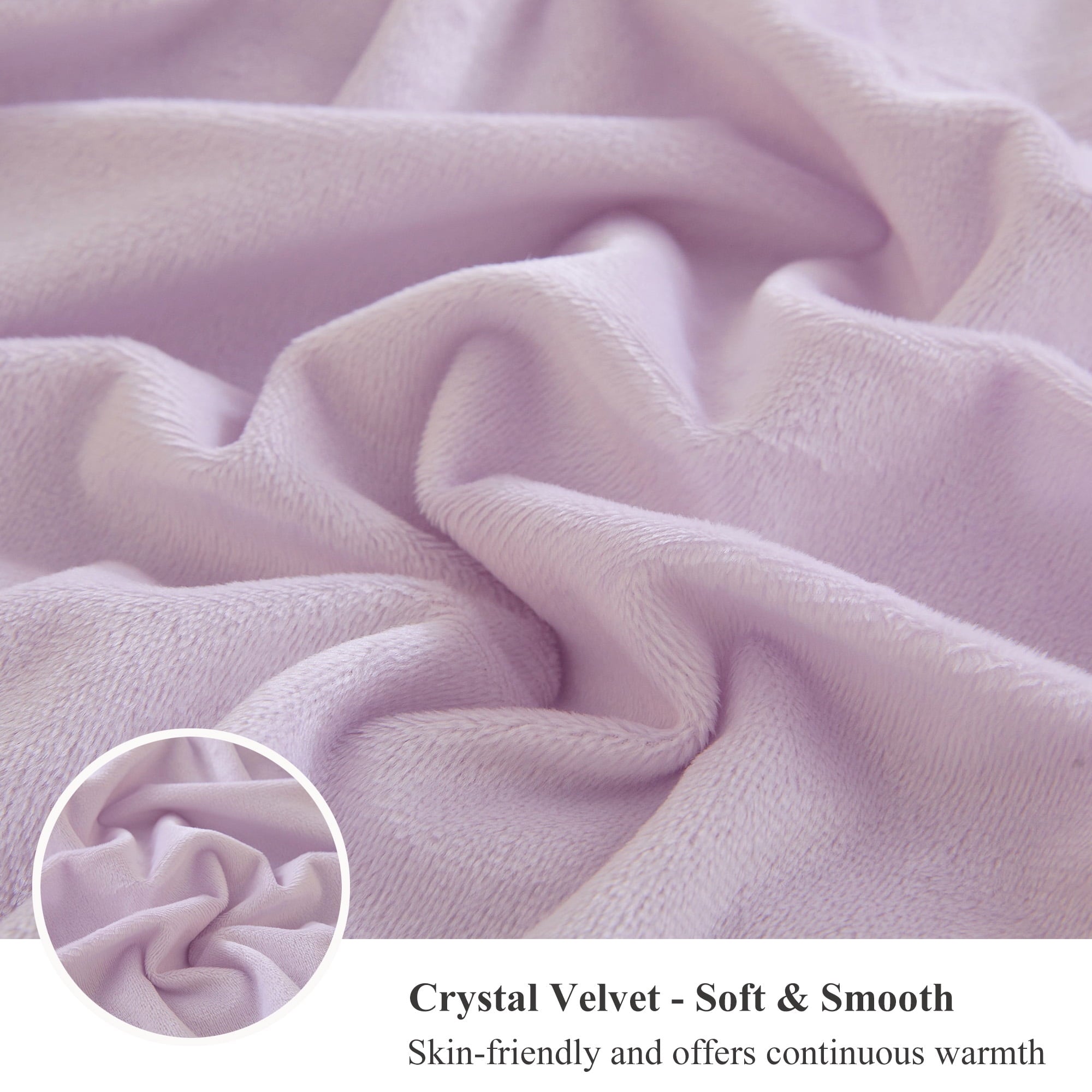 Decorative Knitted Fluffy Faux Rabbit Fur Throw, Cozy Wide Stripe Plush Fuzzy Blanket for Bed Couch Sofa Chair, Light Purple Shaggy Thro... - Luxury Knitted Decorative Throw Blanket with Fringes Detail