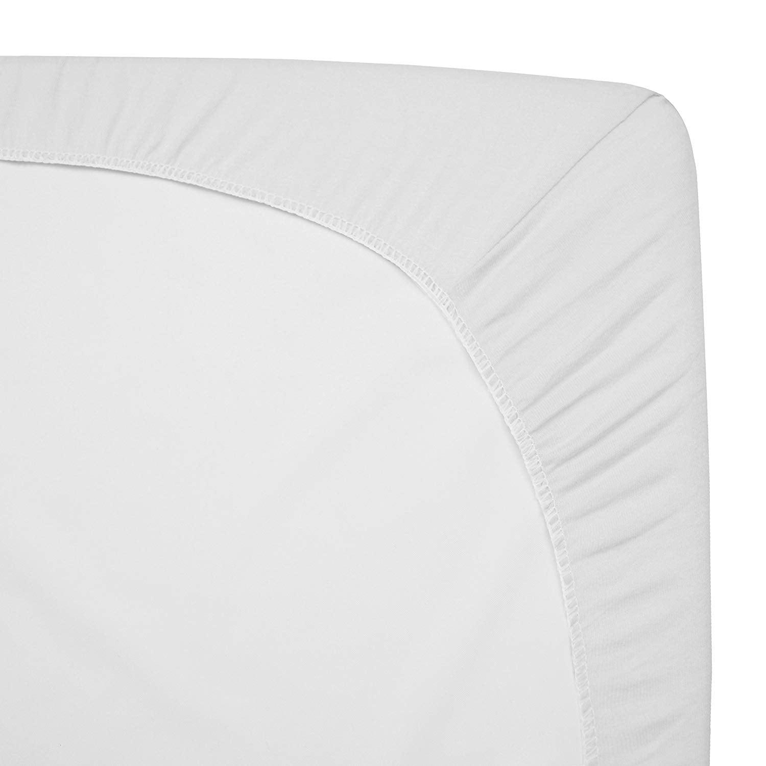 Ultra-Soft TL Care 100% Natural Breathable Cotton Jersey Knit Fitted Bassinet Sheet, White, 15" x 33", Soft Breathable, for Boys... - Cooling Hotel Quality Bedding Sheets and Pillowcases Detail