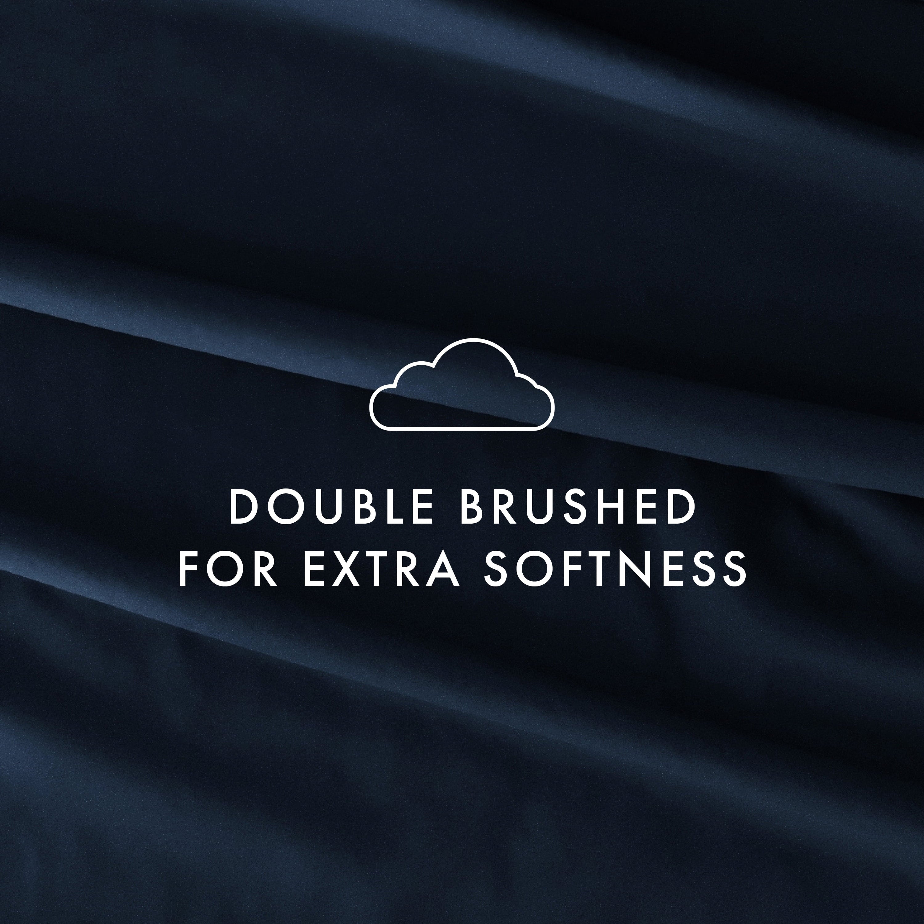 Cooling Sateen 4 Piece Solid Microfiber Bed Sheet Set, Navy, Queen - Luxury Bed Sheet Set with Deep Pockets Detail