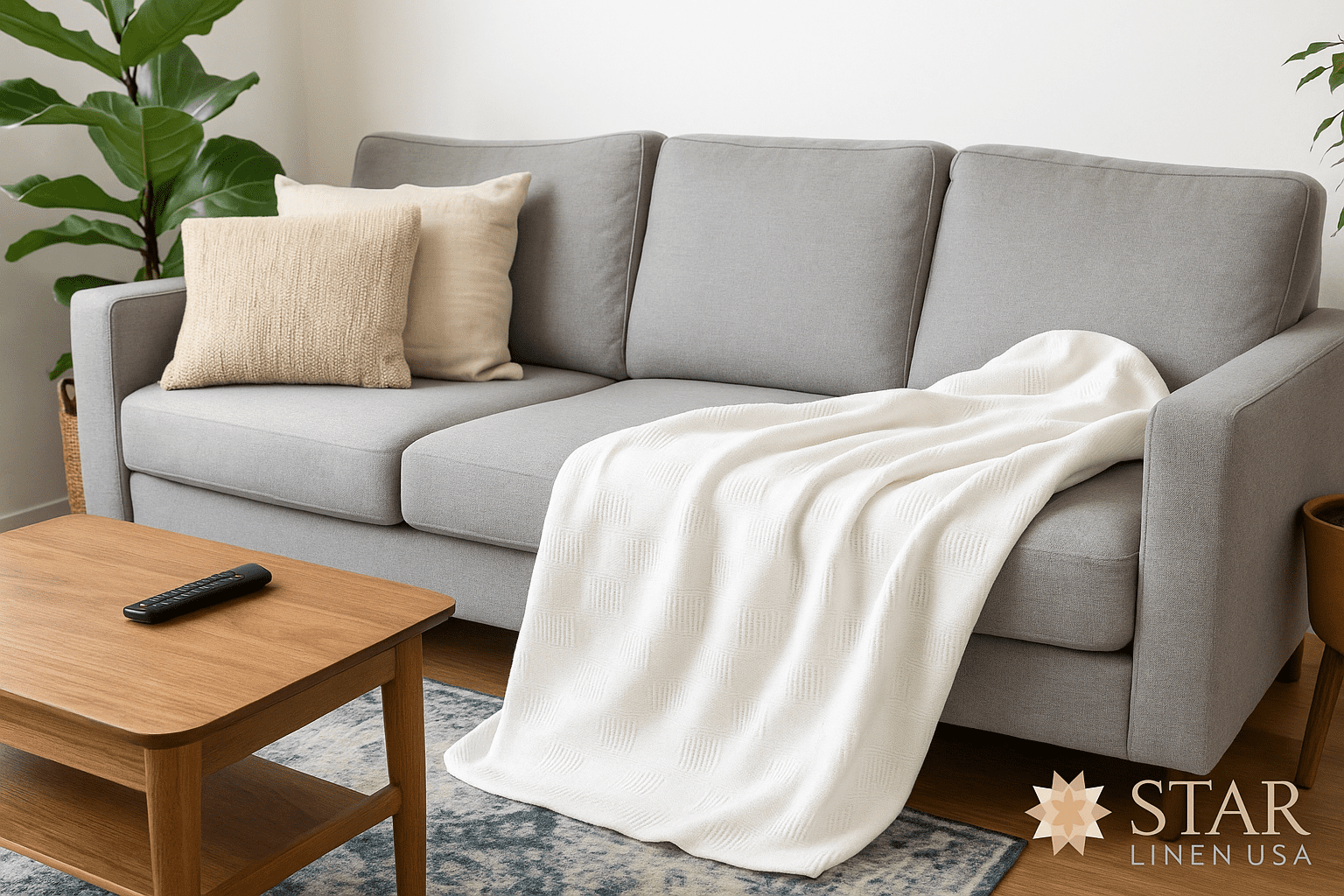 Decorative Knitted Hospital Thermal Blanket Throw Snag Free | 100% Cotton | Twin 66"x90" | White (1) - Cozy Fleece Throw Blanket for Couch & Bed Detail