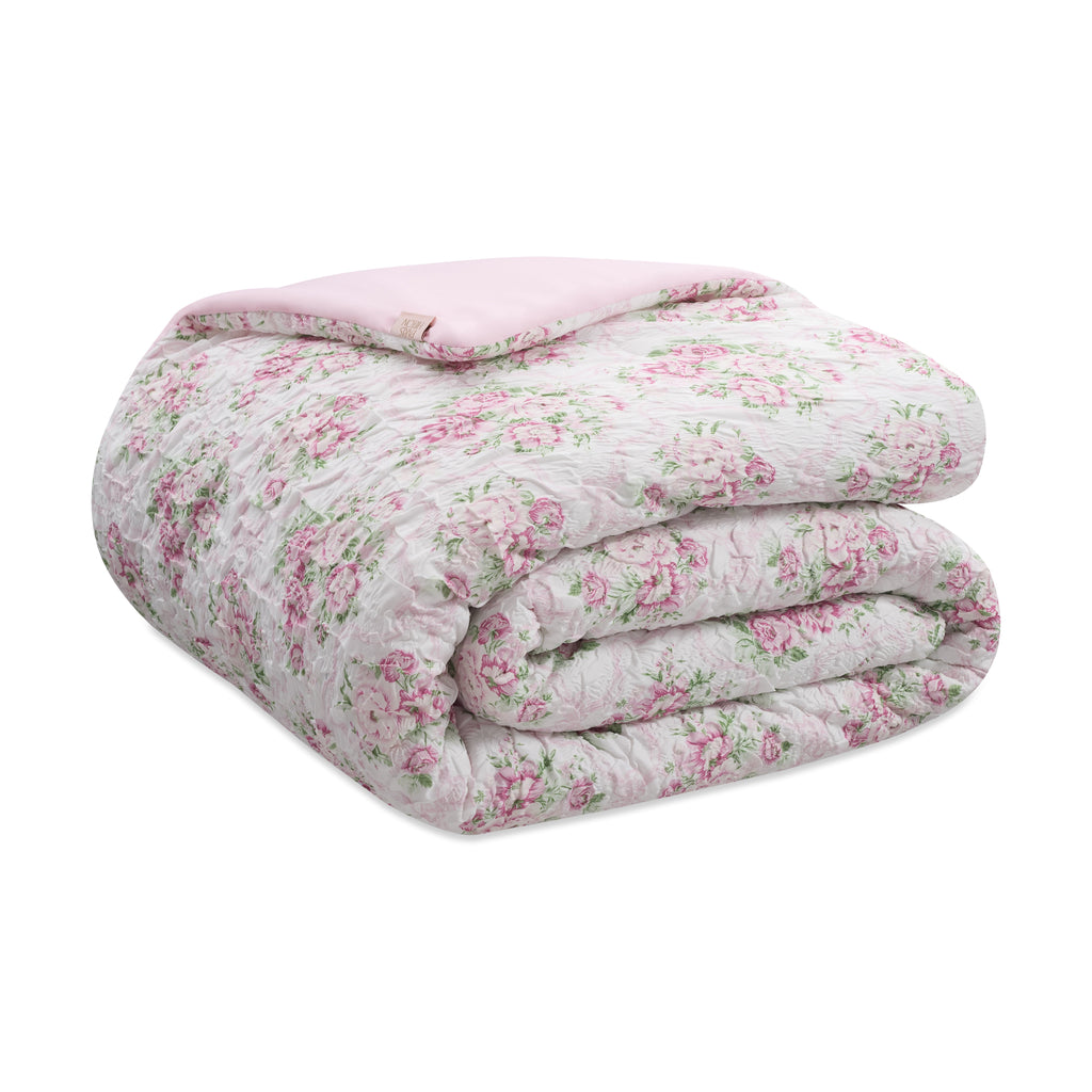 Hypoallergenic Cloud 2-Piece Coquette Floral Pink Comforter Set, Twin/Twin XL - Hypoallergenic Ultra-Fluffy Quilt for Winter Detail