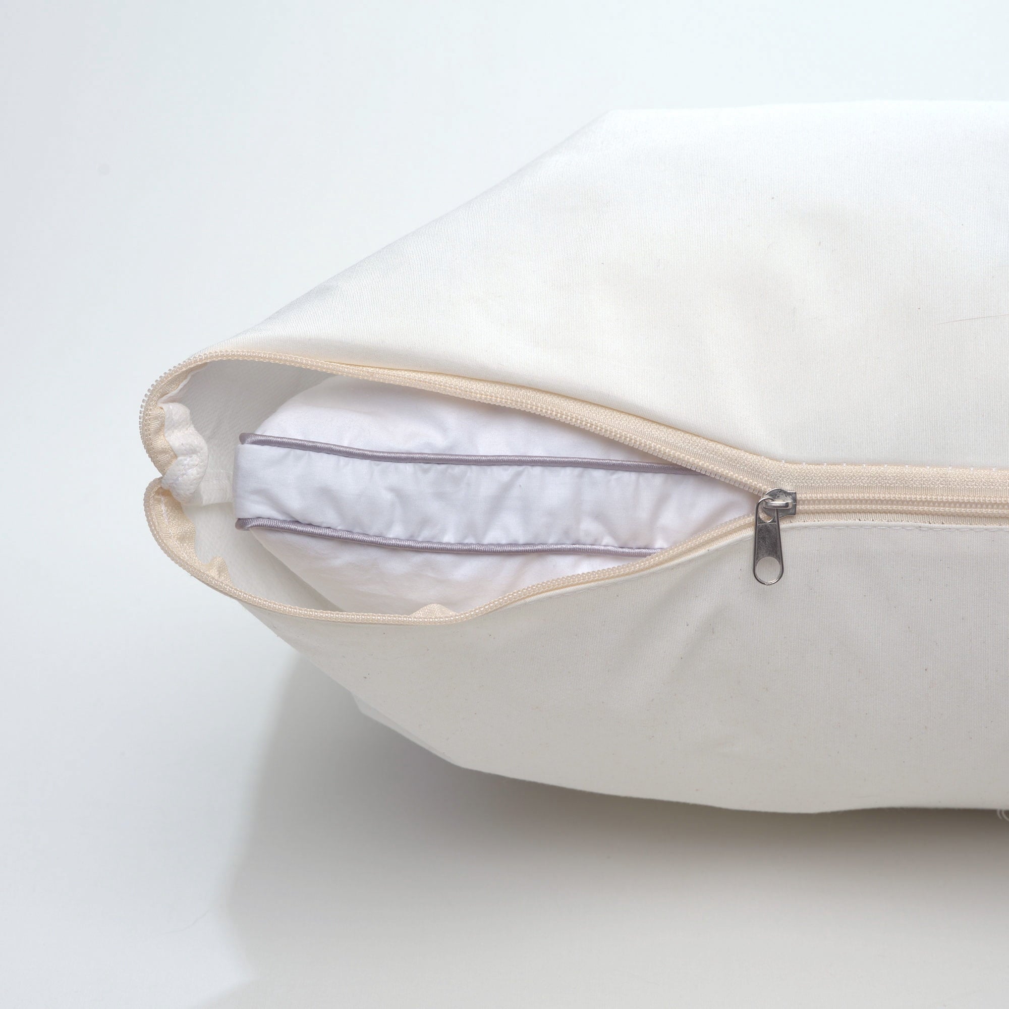 Fluffy Shredded Linen Premium Goose Down Feather Pillow for Bed, Soft & Supportive, Standard Size, White - Hotel Quality Plush Sleeping Pillows Detail