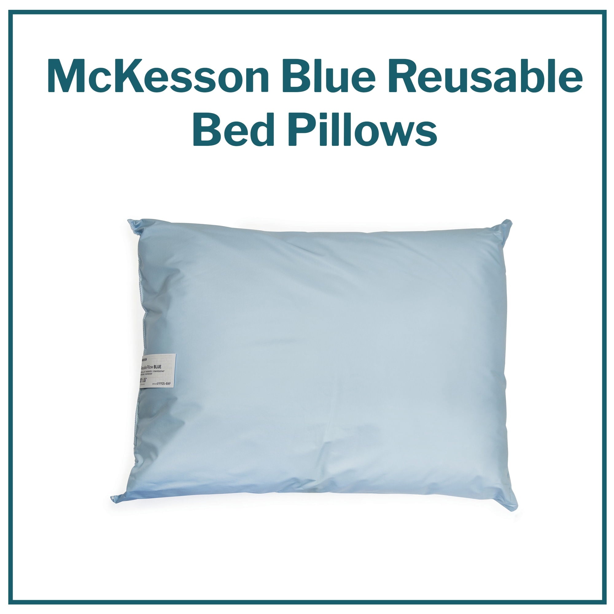 Fluffy Shredded Reusable Water-Resistant Soft Polyester Fill Blue Bed Pillow, 19" x 25", 1 Ct - Decorative Throw Pillow Cushion for Sofa & Bed Detail