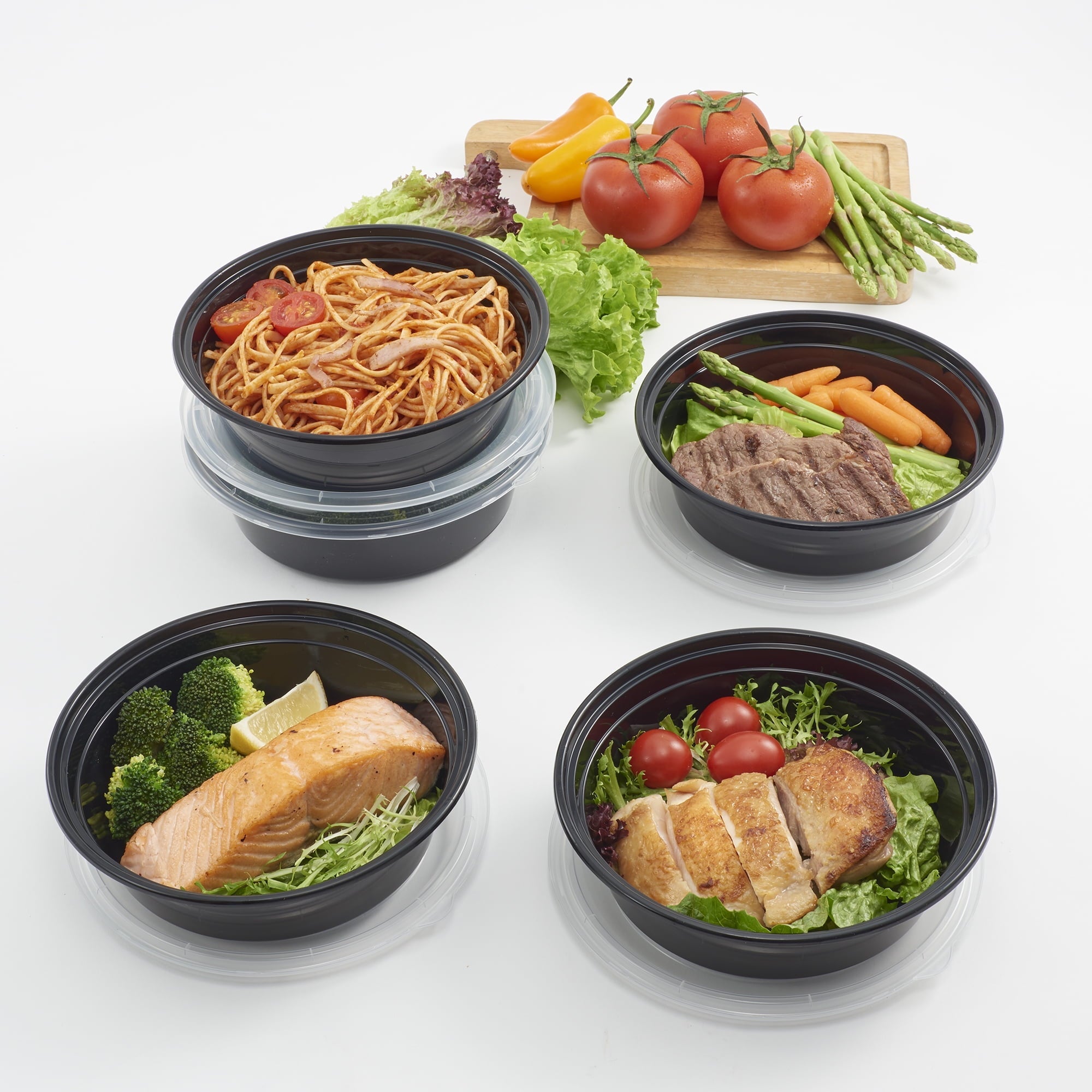 Whimsical Doughnut 5-Pack Round Meal Prep Containers with Lids, 1L, BPA-Free, Microwave & Dishwasher Safe, Ideal Use for Meal ... - Deliciously Soft Cupcake Sensory Glob Detail