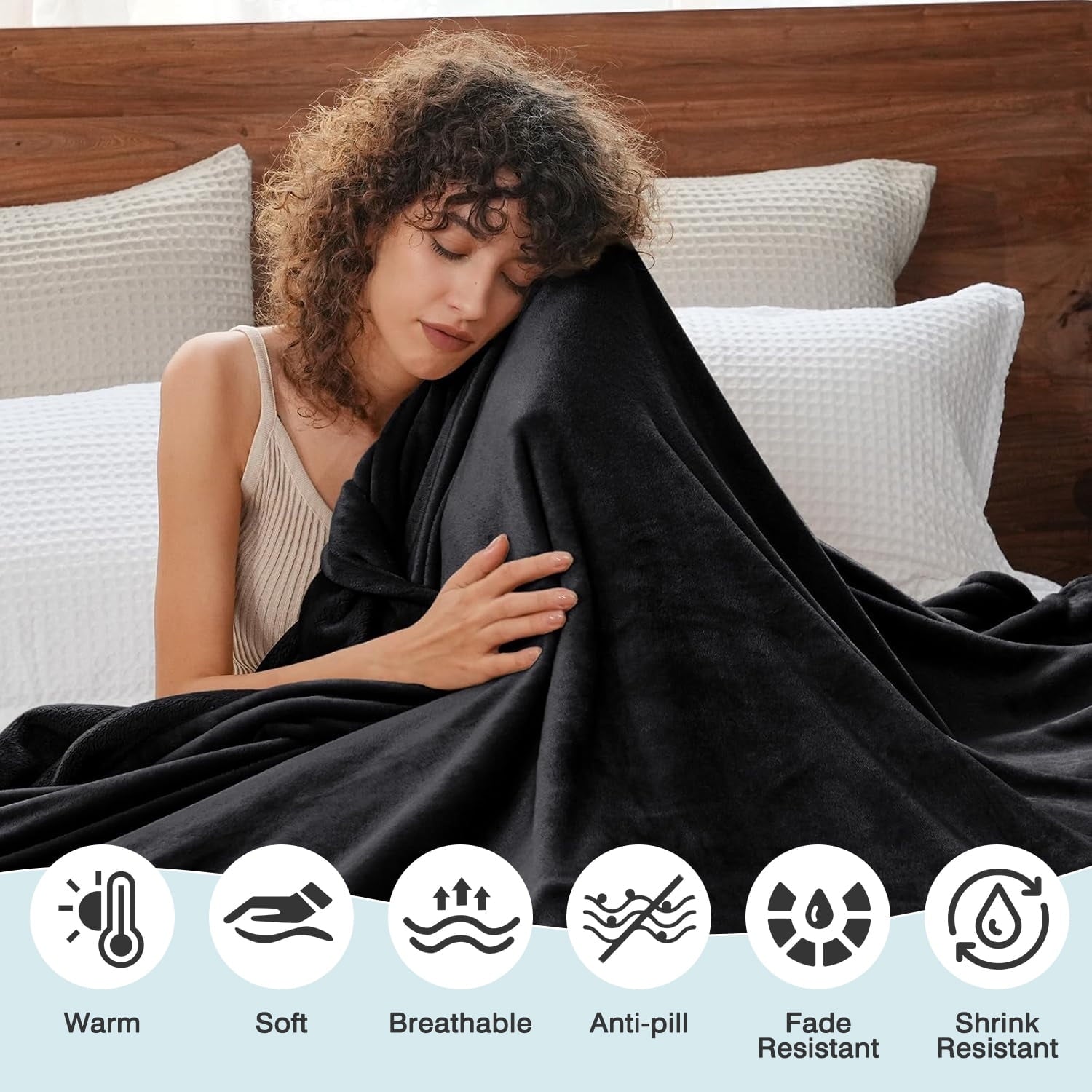 Reversible Sherpa Throw Size Blanket, Luxury Plush Cozy Fuzzy Fleece Blanket, Super Soft Warm Big Lightweight Throw Blanket All Seasons... - Lightweight Plush Warm Blanket for All Seasons Detail